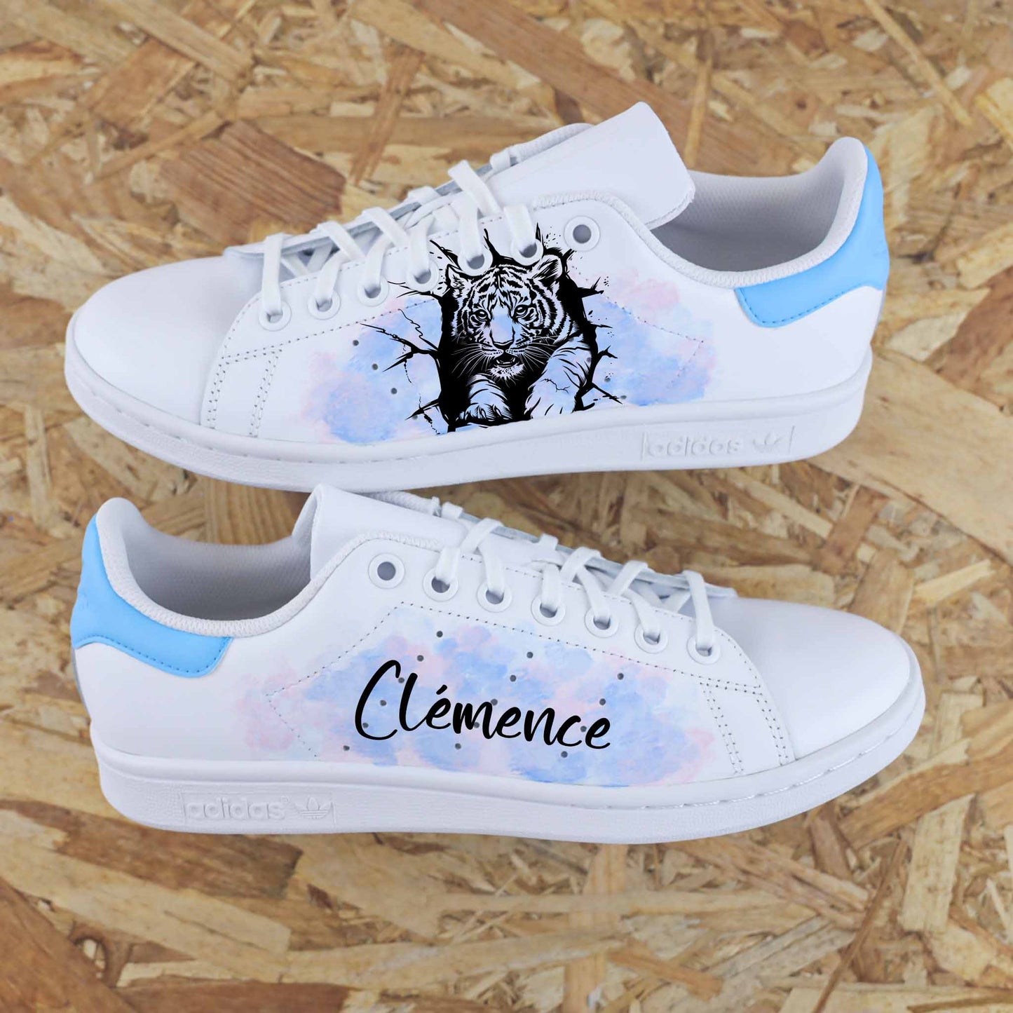 Loutre Aquarelle bleu - Stan Smith custom