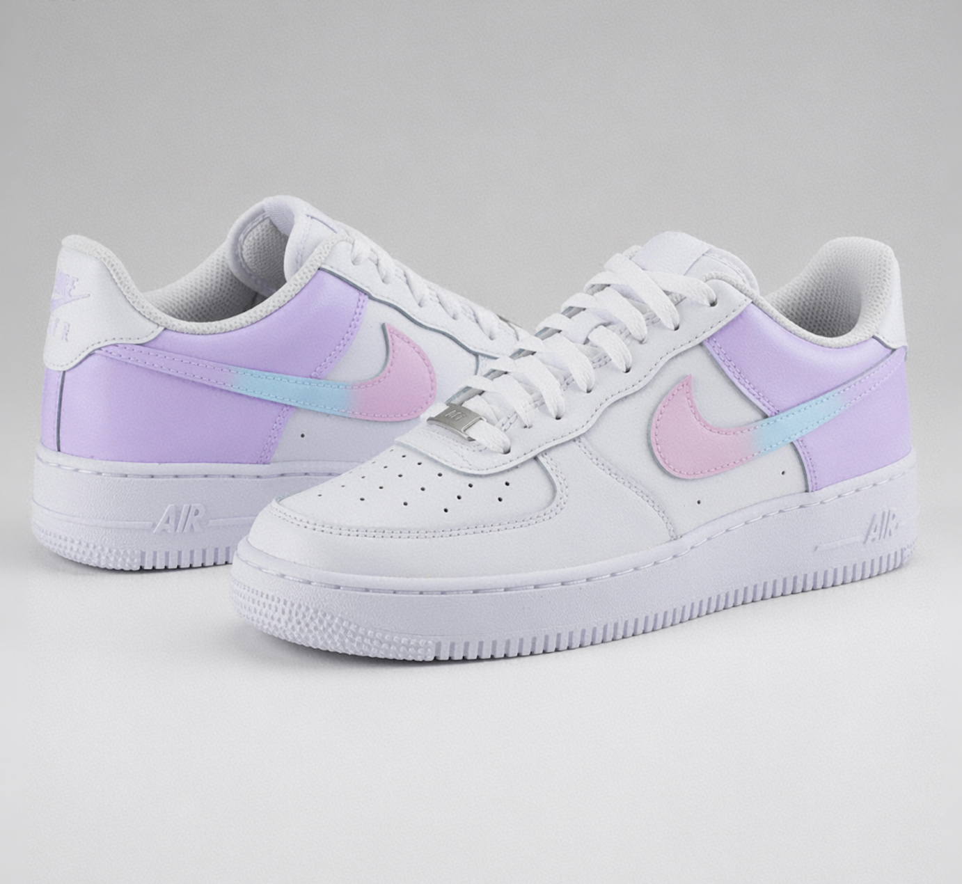 Sneakers personnalisées Air Force 1 design pastel tendance