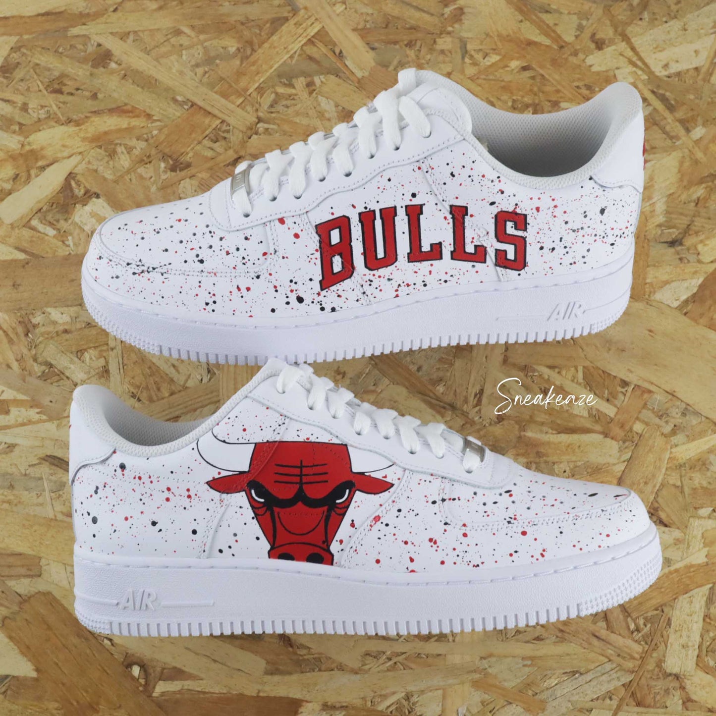 baskets custom air force 1 michael jordan bulls NBA 23 sneakeaze customs skz