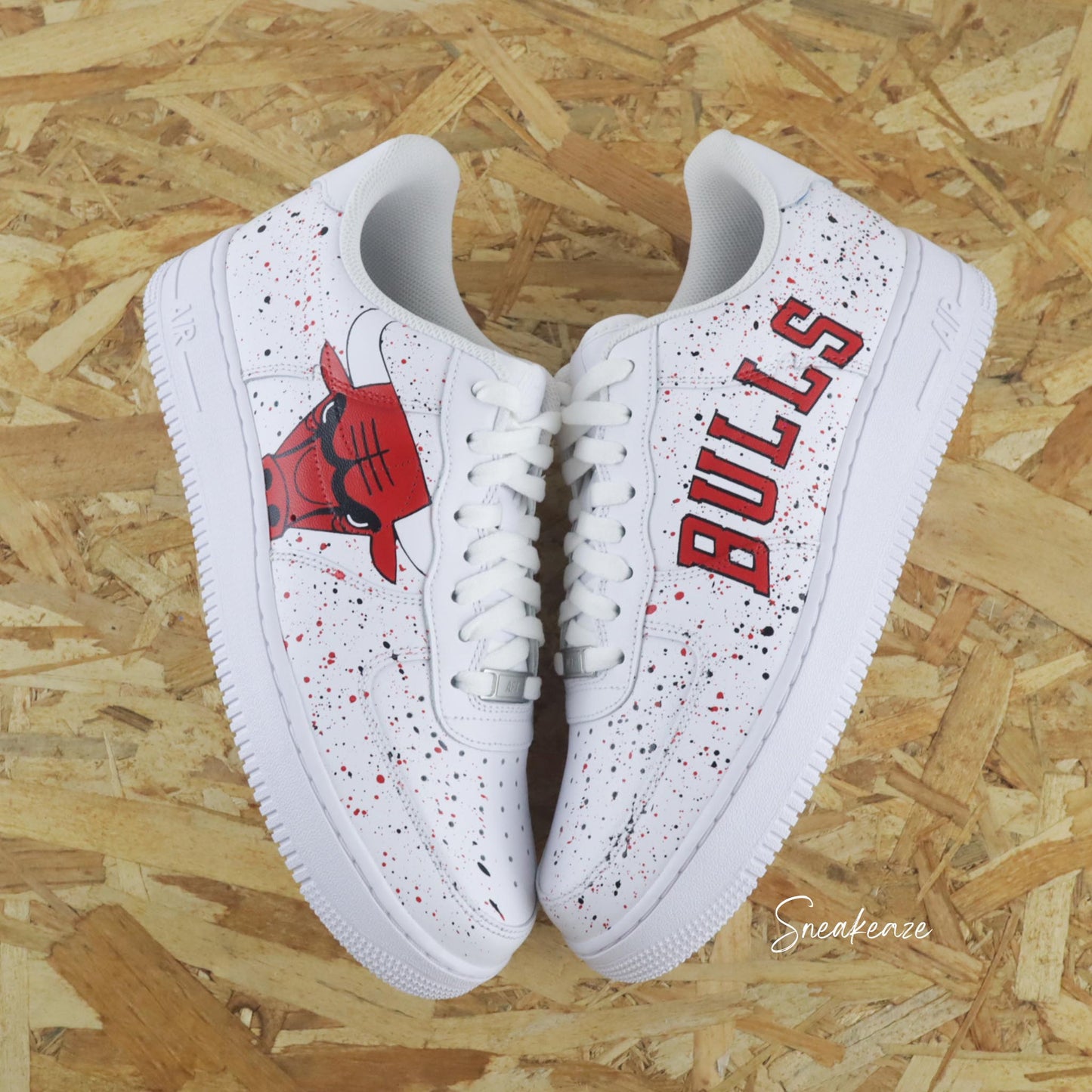 baskets custom air force 1 michael jordan bulls NBA 23 sneakeaze customs skz