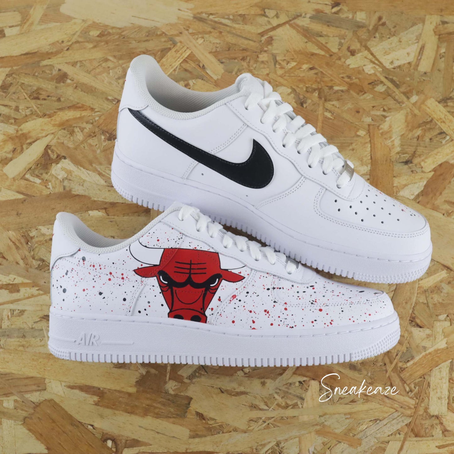 baskets custom air force 1 michael jordan bulls NBA 23 sneakeaze customs skz