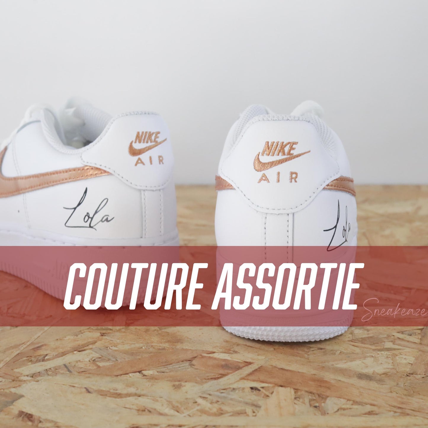 Prénom métallisé bronze - Air Force 1 custom