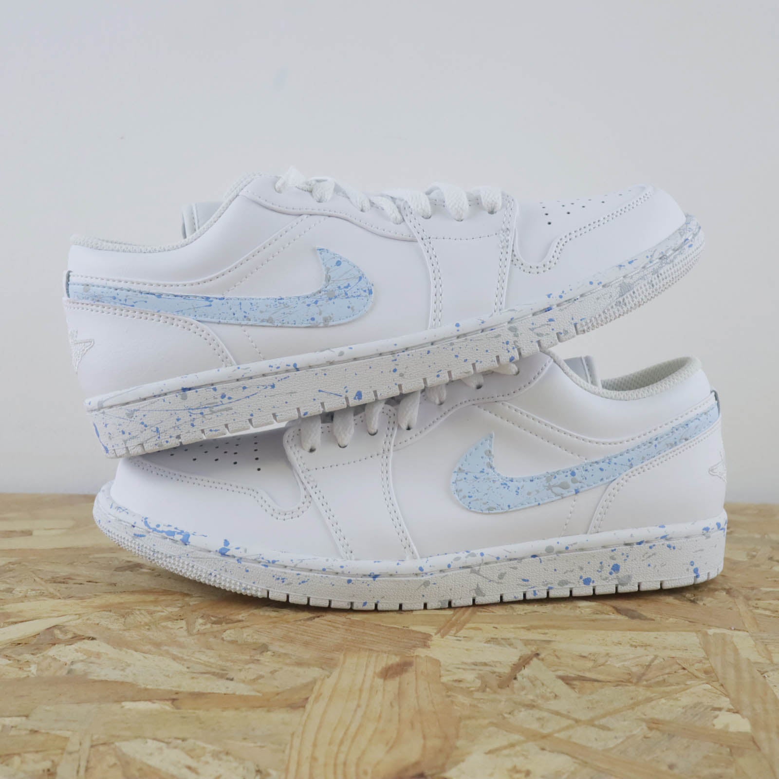 nike air jordan 1 custom splash unc blue sneakers custom homme nike turquoise pas cher