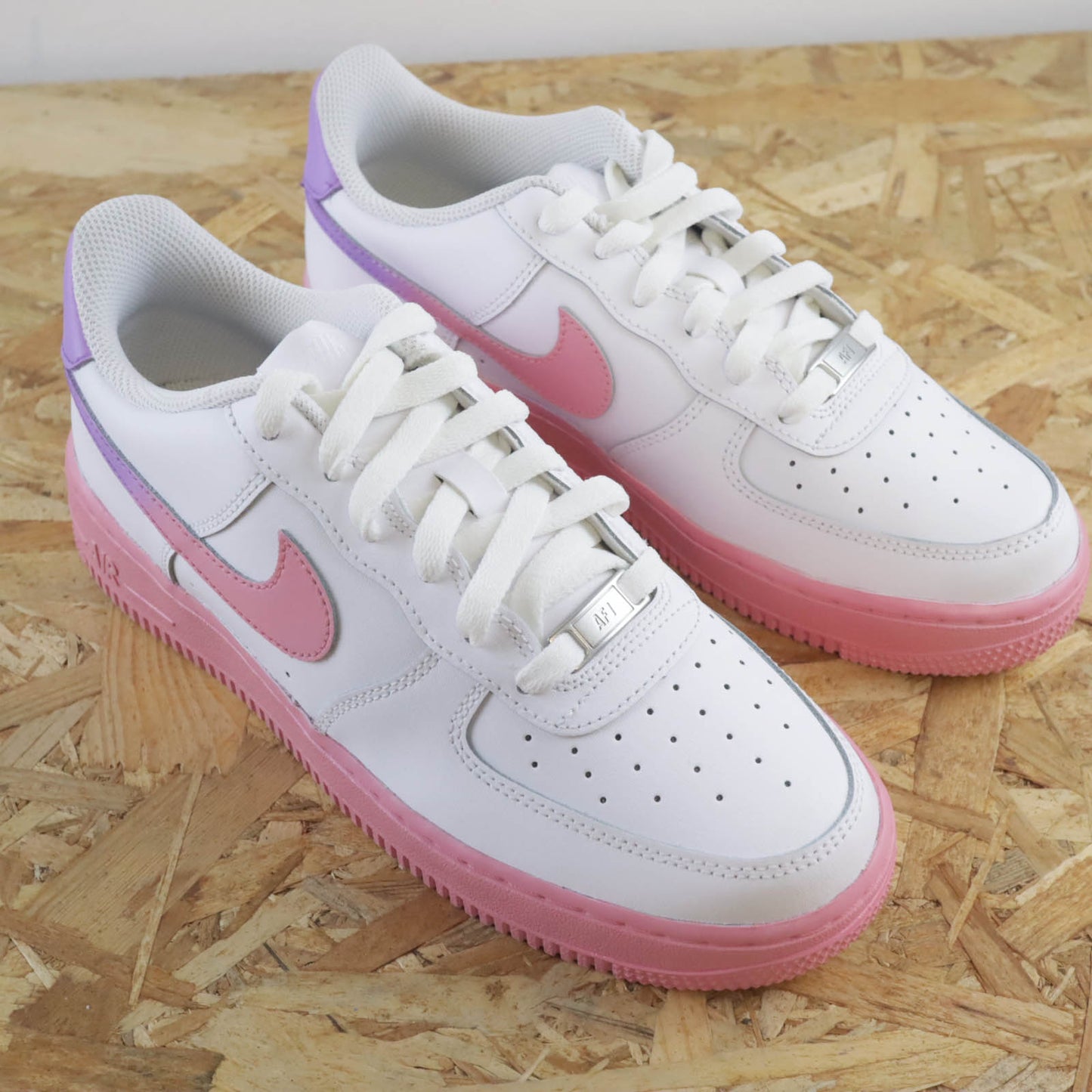 nike air force 1 pas cher sneakers custom rose pastel nike personnalisable lila violet pour femme air force custom rose