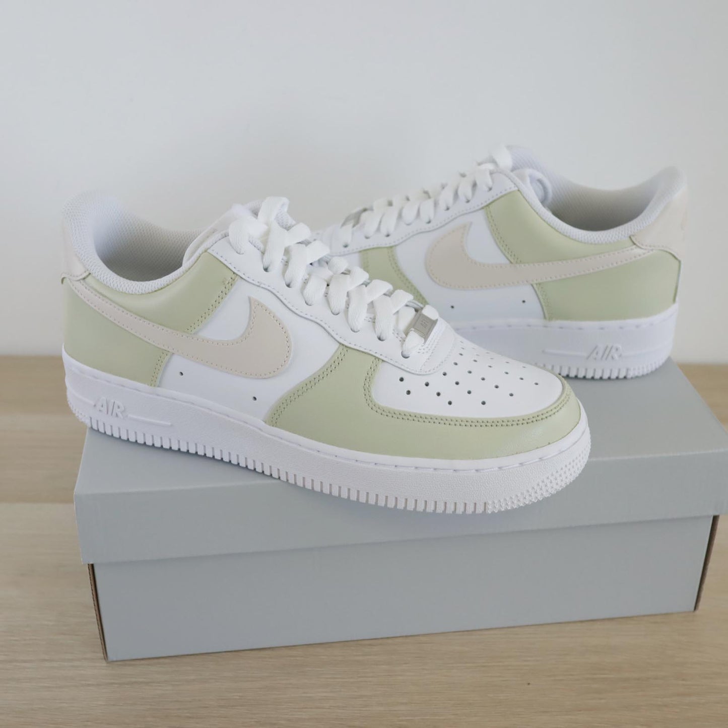 nike air force 1 custom pas cher sneakers personnalisé femme af1 vert pastel