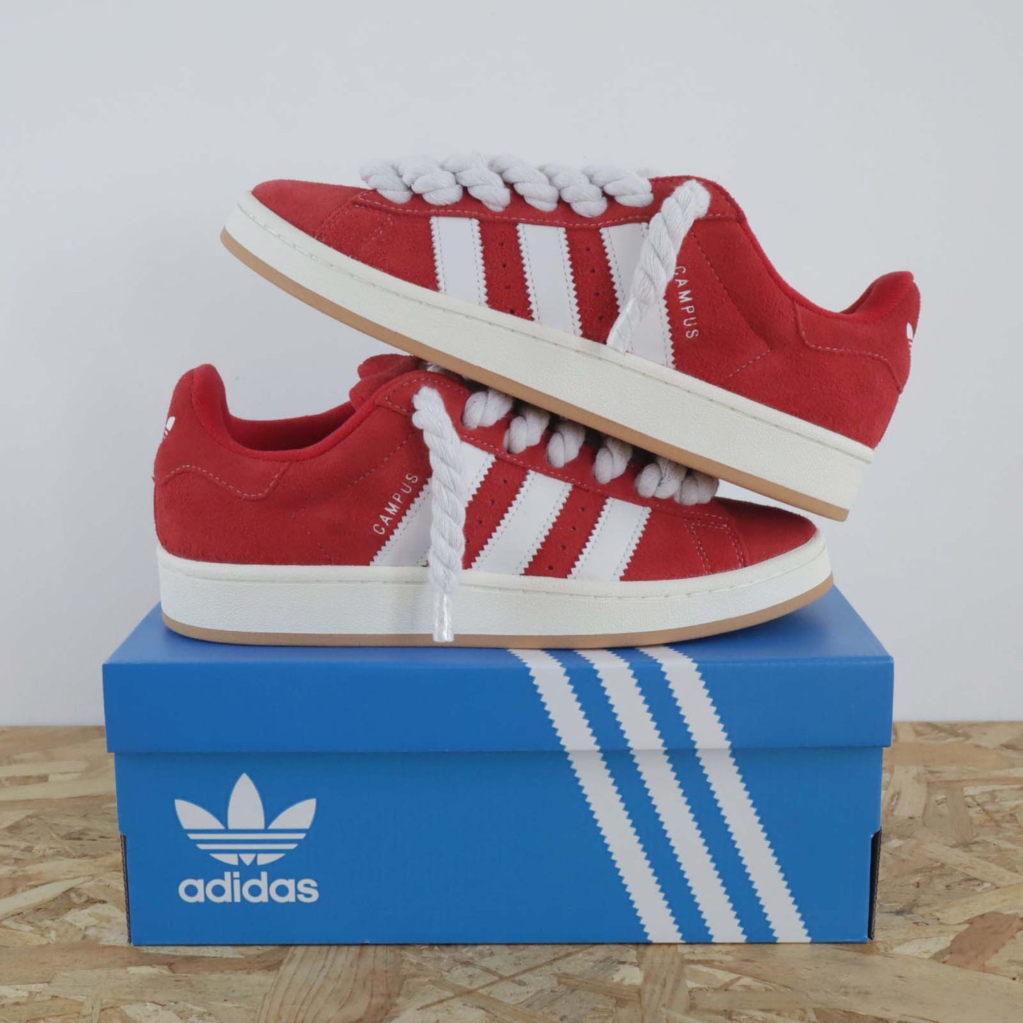 adidas campus rope laces sneakers gros lacets en corde pas cher baskets personnalisé homme promo