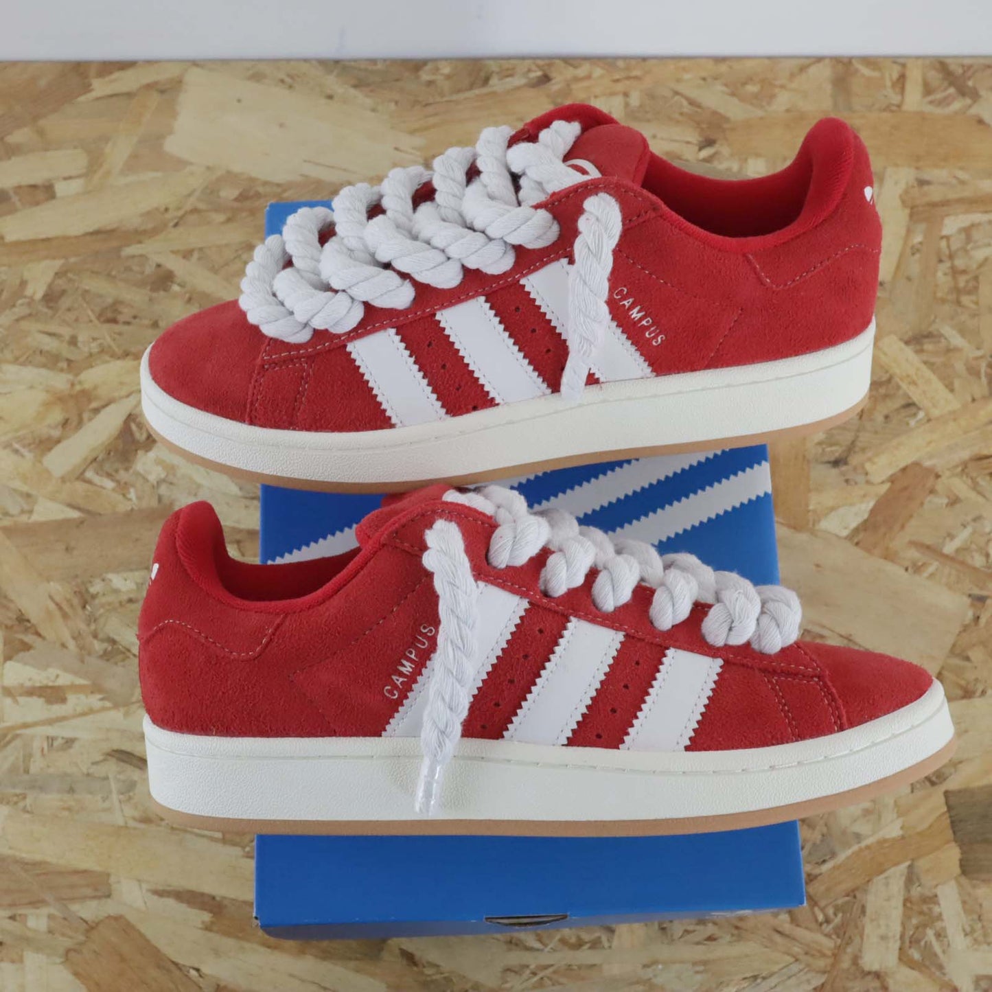 adidas campus rope laces sneakers gros lacets en corde pas cher baskets personnalisé homme promo