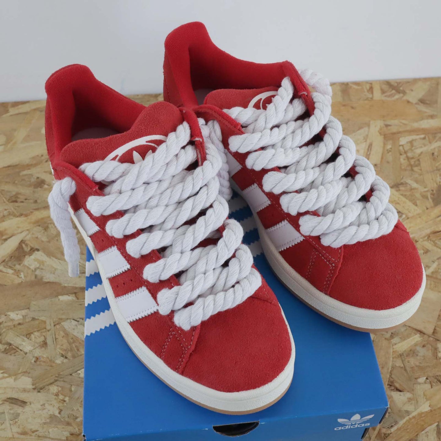 adidas campus rope laces sneakers gros lacets en corde pas cher baskets personnalisé homme promo