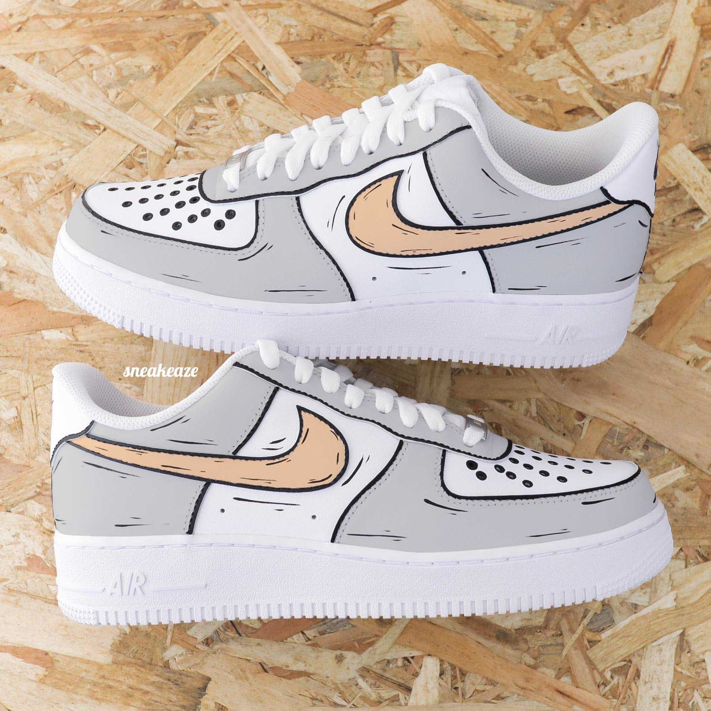 Cartoon gris et rouge (couleur au choix) - Air Force 1 custom