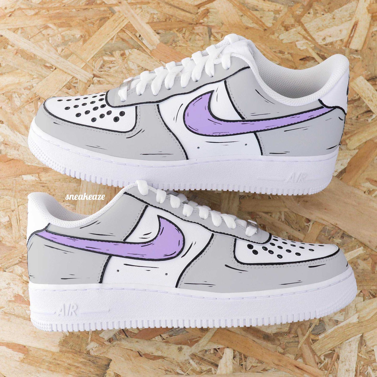 Cartoon gris et rouge (couleur au choix) - Air Force 1 custom