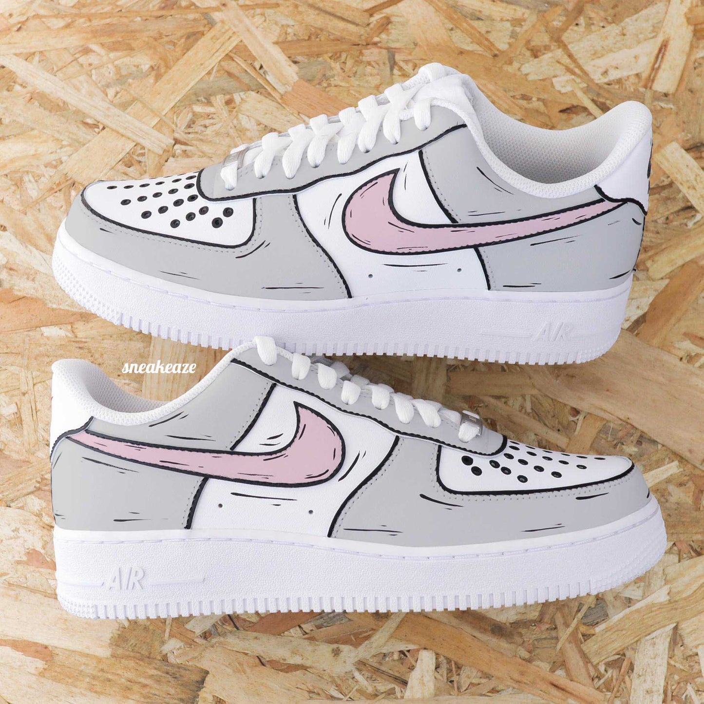 Cartoon gris et rouge (couleur au choix) - Air Force 1 custom