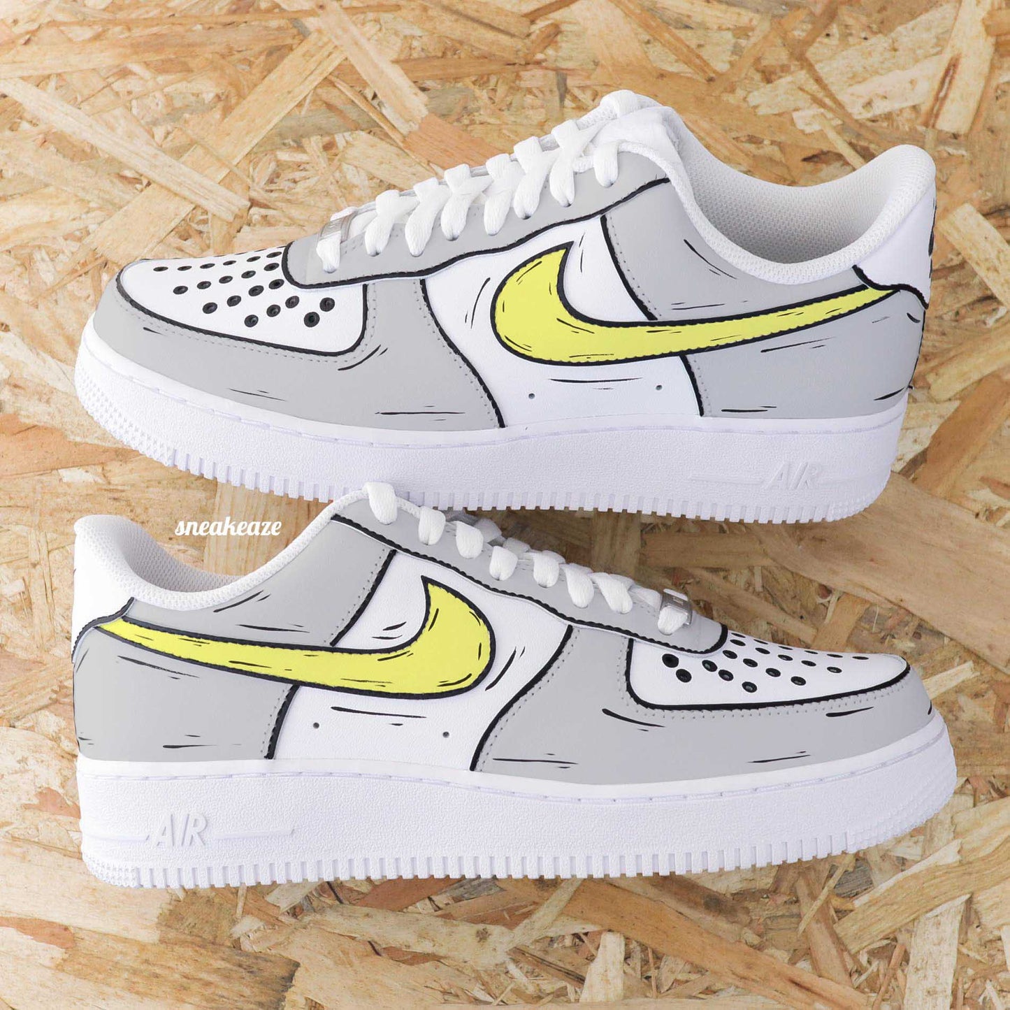 Cartoon gris et rouge (couleur au choix) - Air Force 1 custom