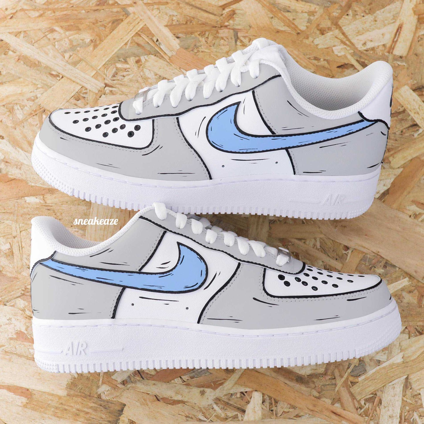 Cartoon gris et rouge (couleur au choix) - Air Force 1 custom