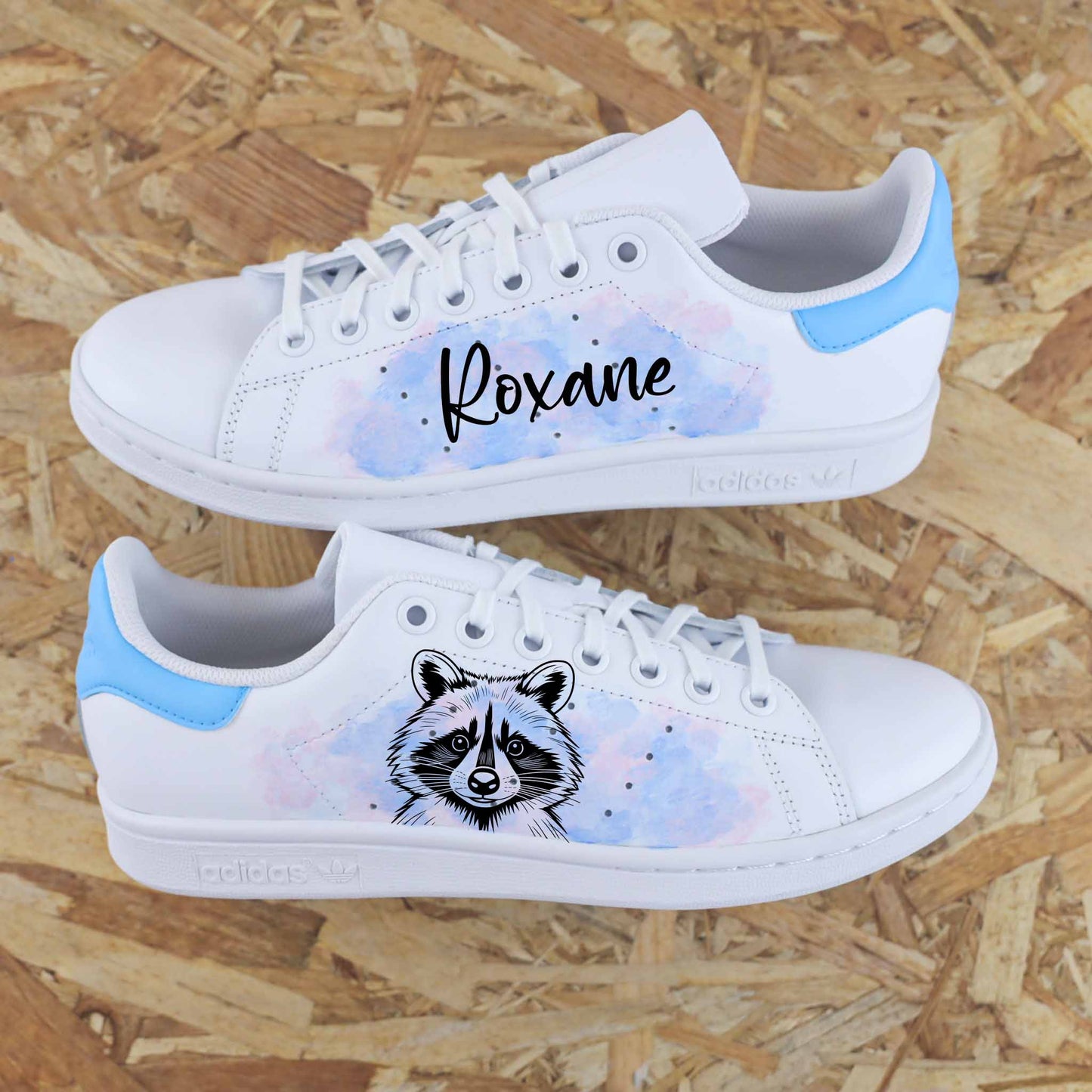 Loutre Aquarelle bleu - Stan Smith custom