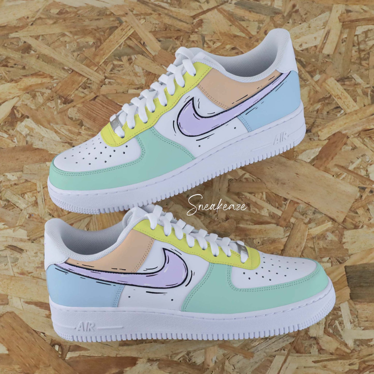 Cartoon Sketch multicolor - Air Force 1 custom