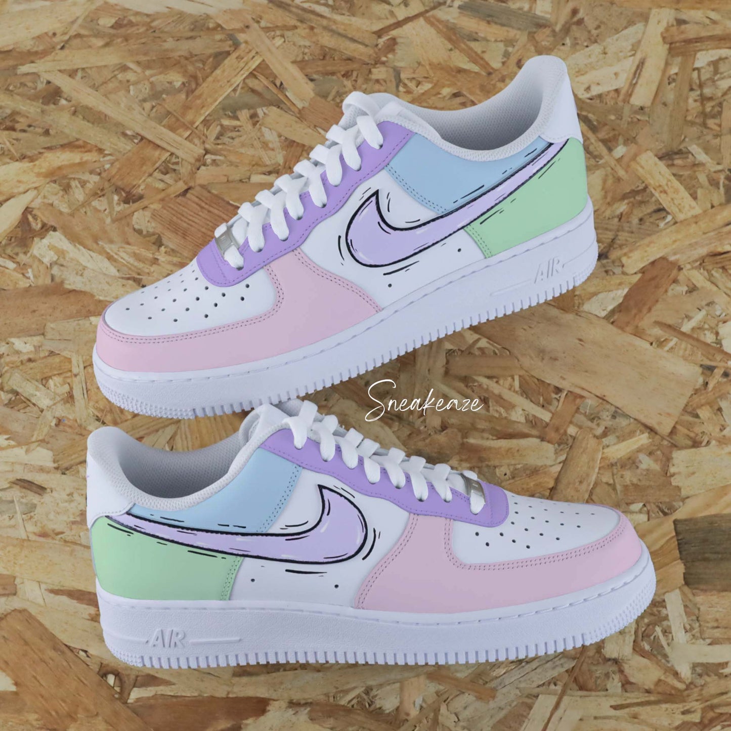 Cartoon Sketch multicolor - Air Force 1 custom