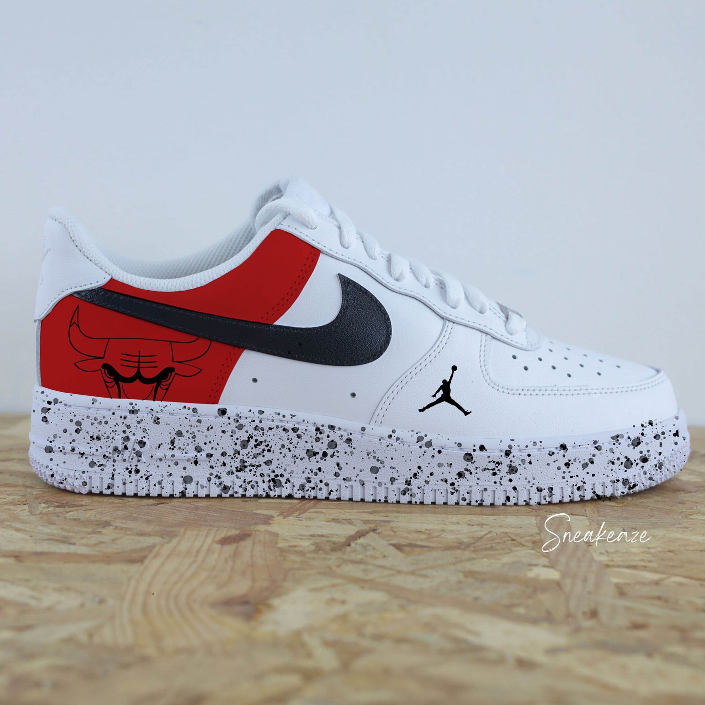 baskets custom air force 1 michael jordan bulls NBA 23 sneakeaze customs skz