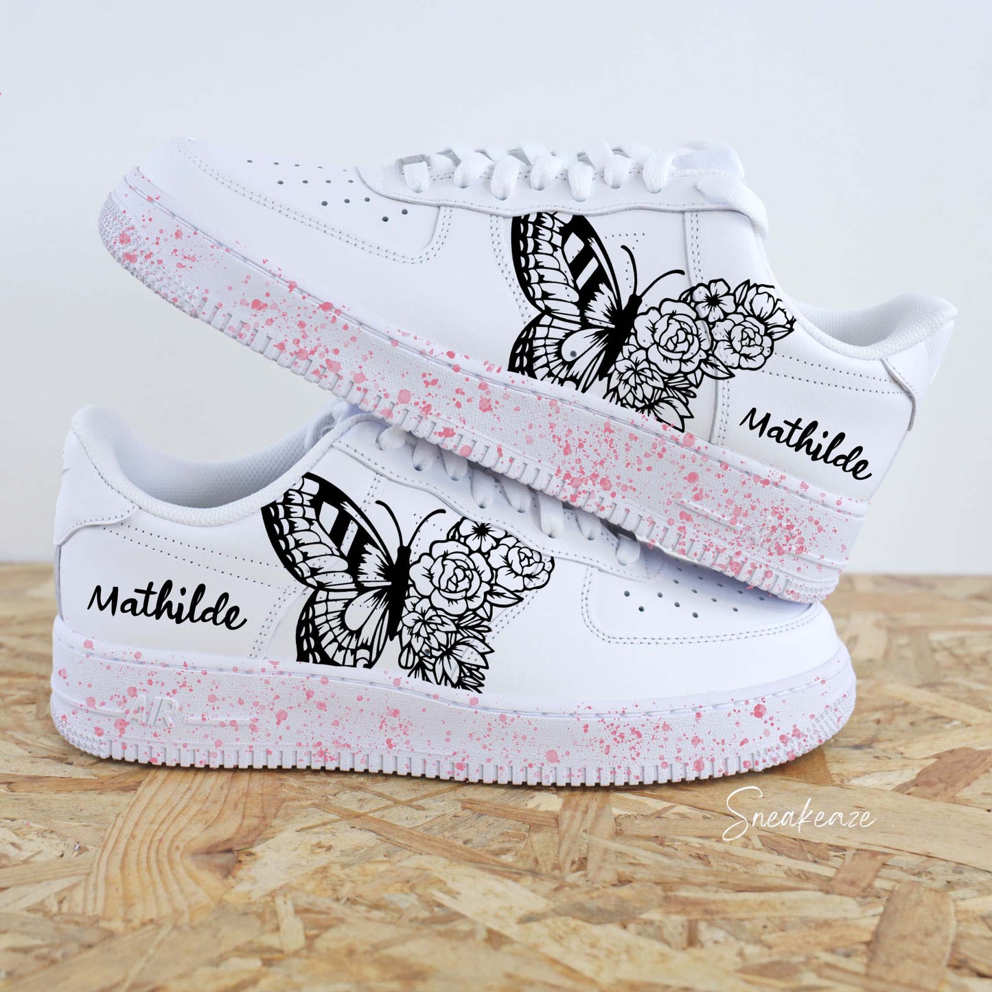 Papillon et prénom - Air Force 1 custom