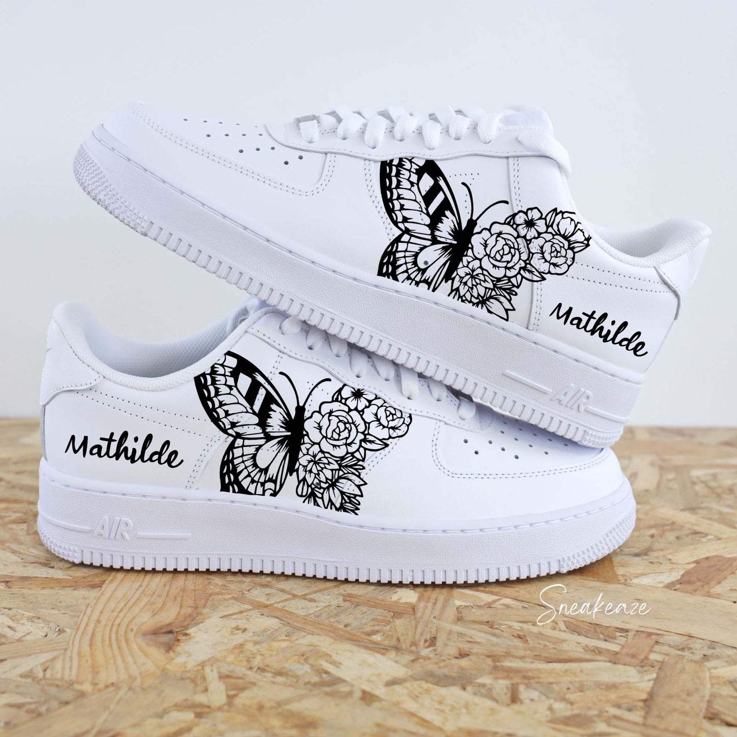 Papillon et prénom - Air Force 1 custom