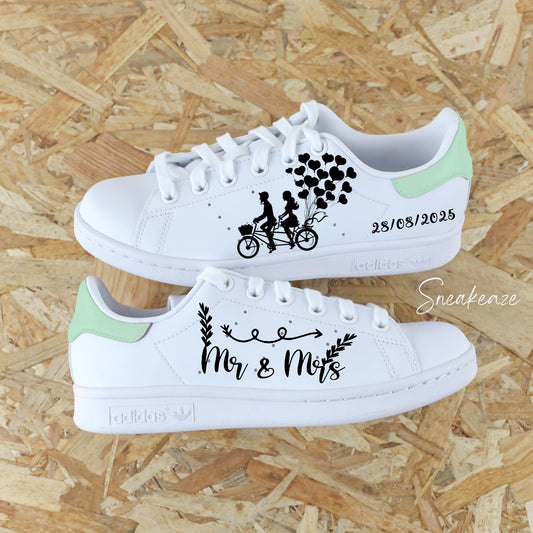 L'amour en vélo - Stan Smith custom mariage