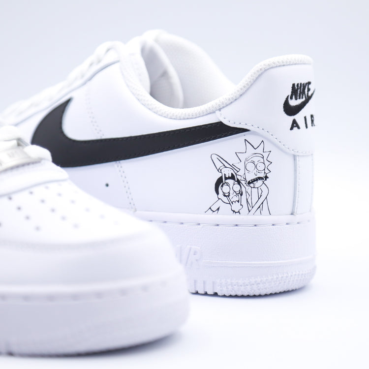 Baskets nike air force 1 custom rick & morty sneakeaze customs skz