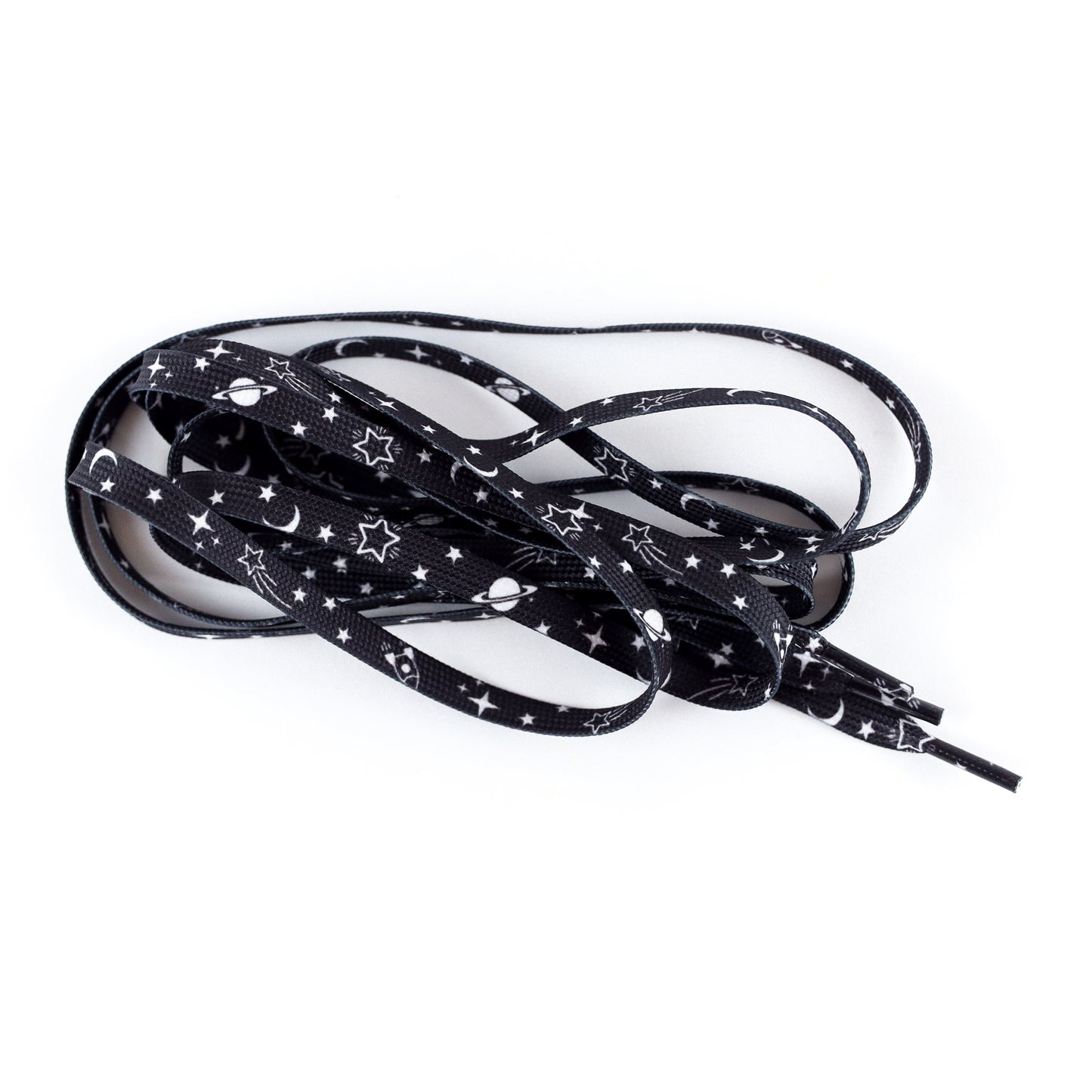 Lacets plats - galaxy noir - SNEAKEAZE CUSTOMS