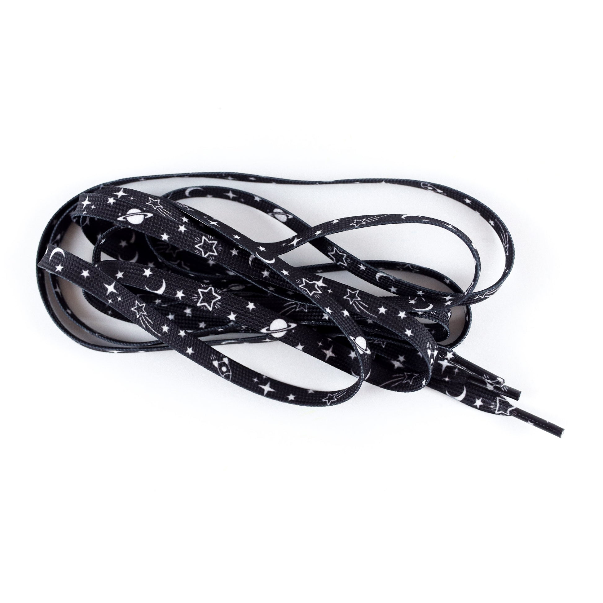 Lacets plats - galaxy noir - SNEAKEAZE CUSTOMS