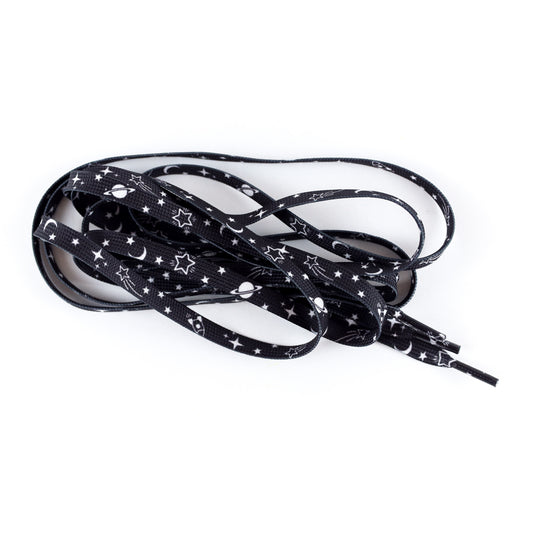 Lacets plats - galaxy noir - SNEAKEAZE CUSTOMS