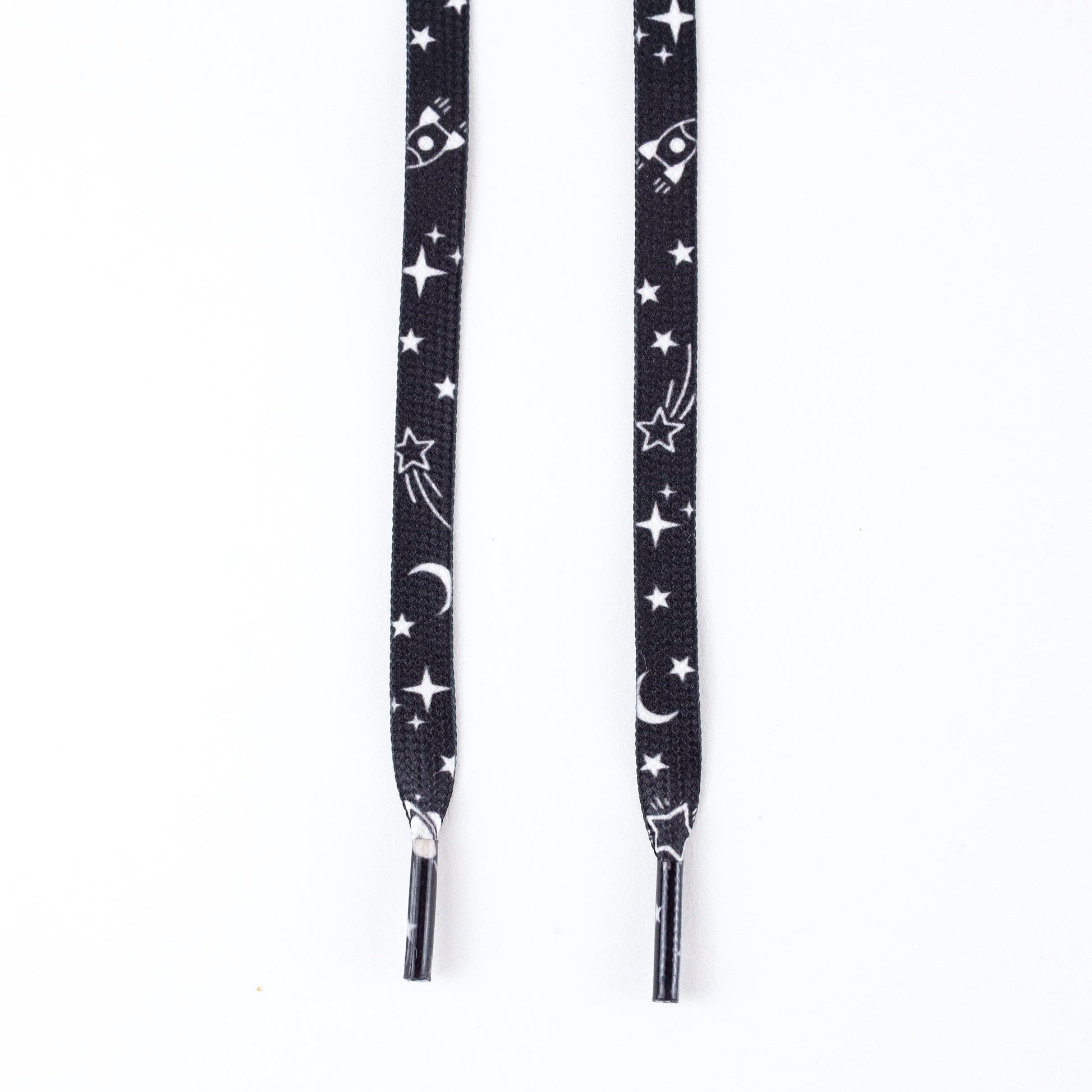 Lacets plats - galaxy noir - SNEAKEAZE CUSTOMS