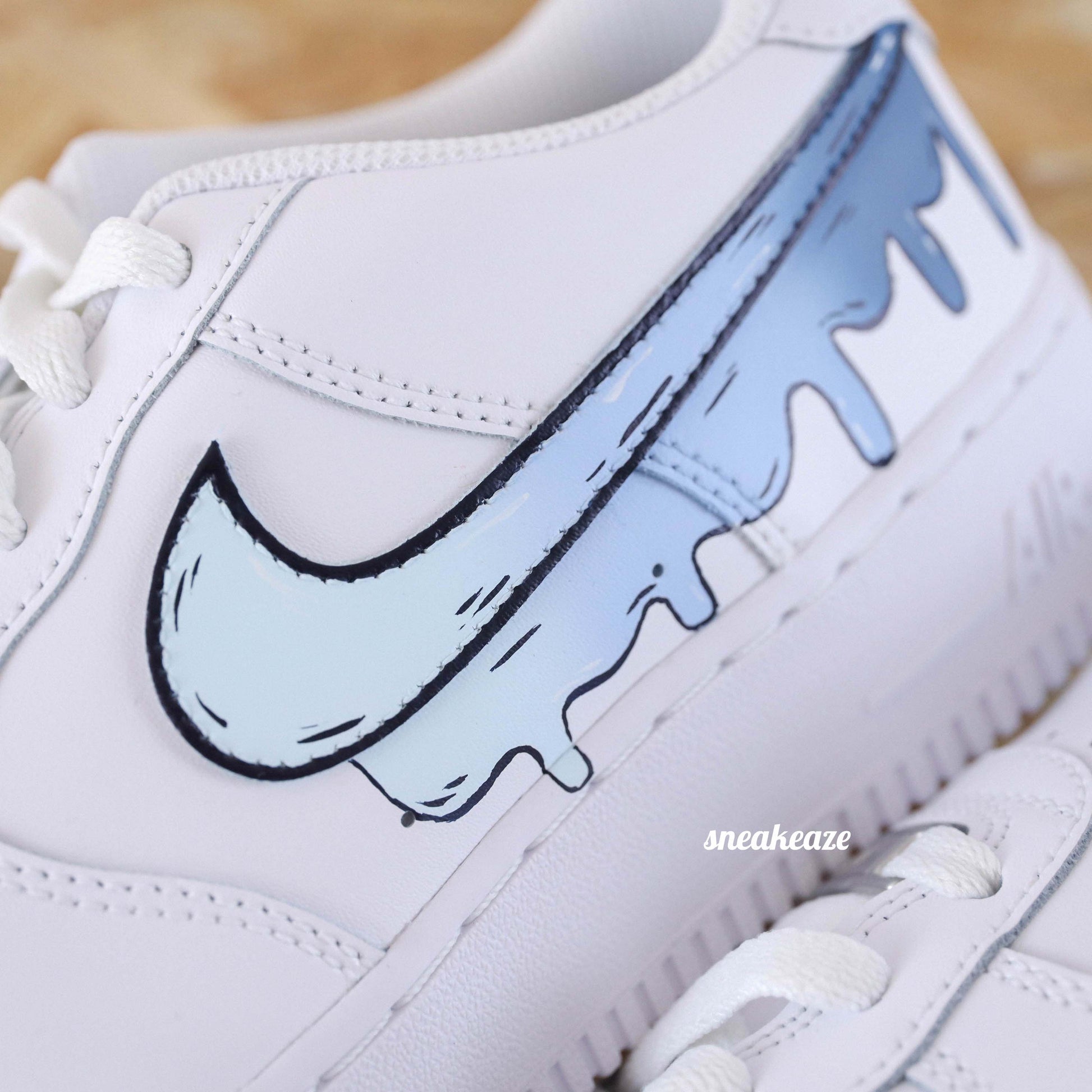 nike air force 1 custom af1 drip cartoon sketch sneakeaze customs sneakers personnalisées
