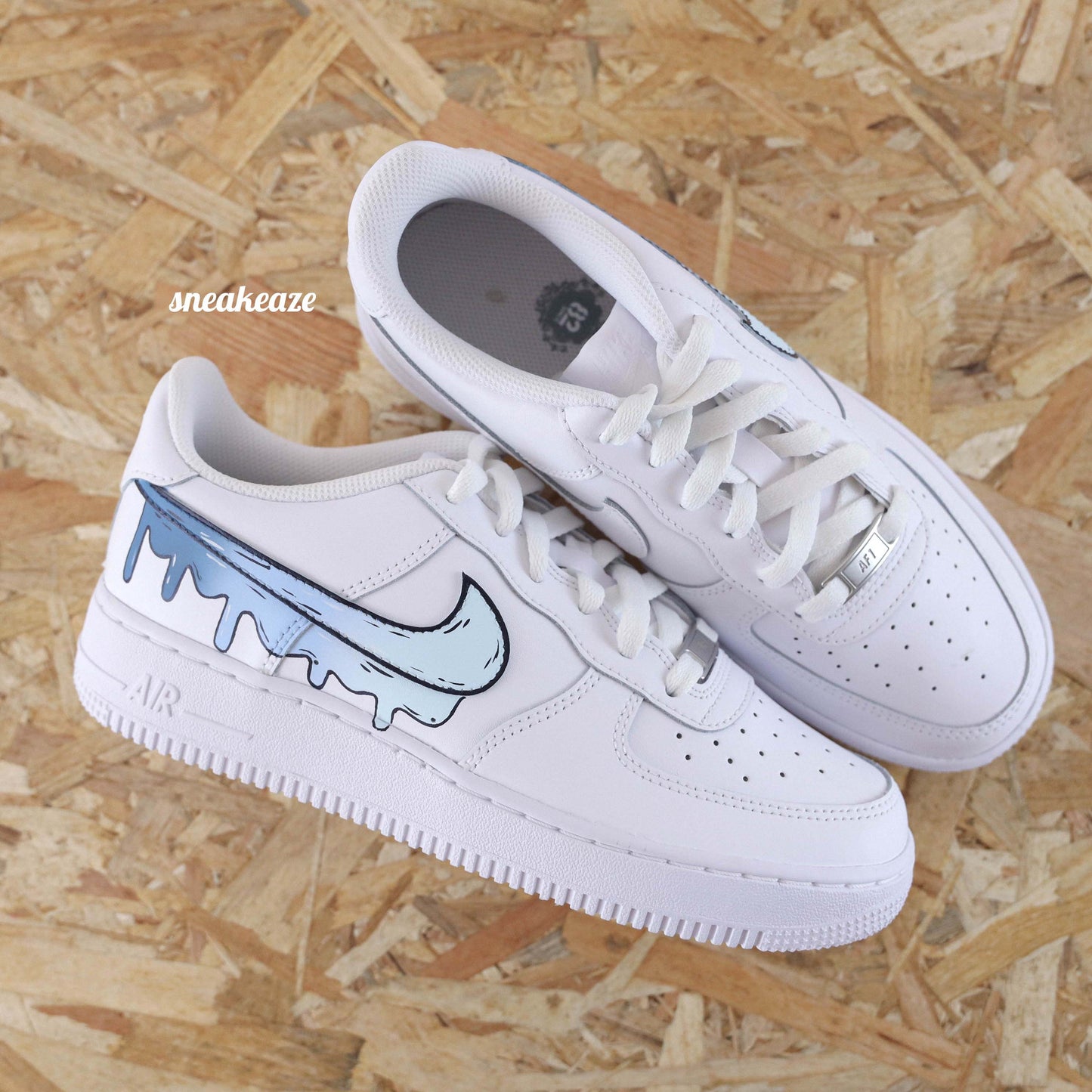 nike air force 1 custom af1 drip cartoon sketch sneakeaze customs sneakers personnalisées