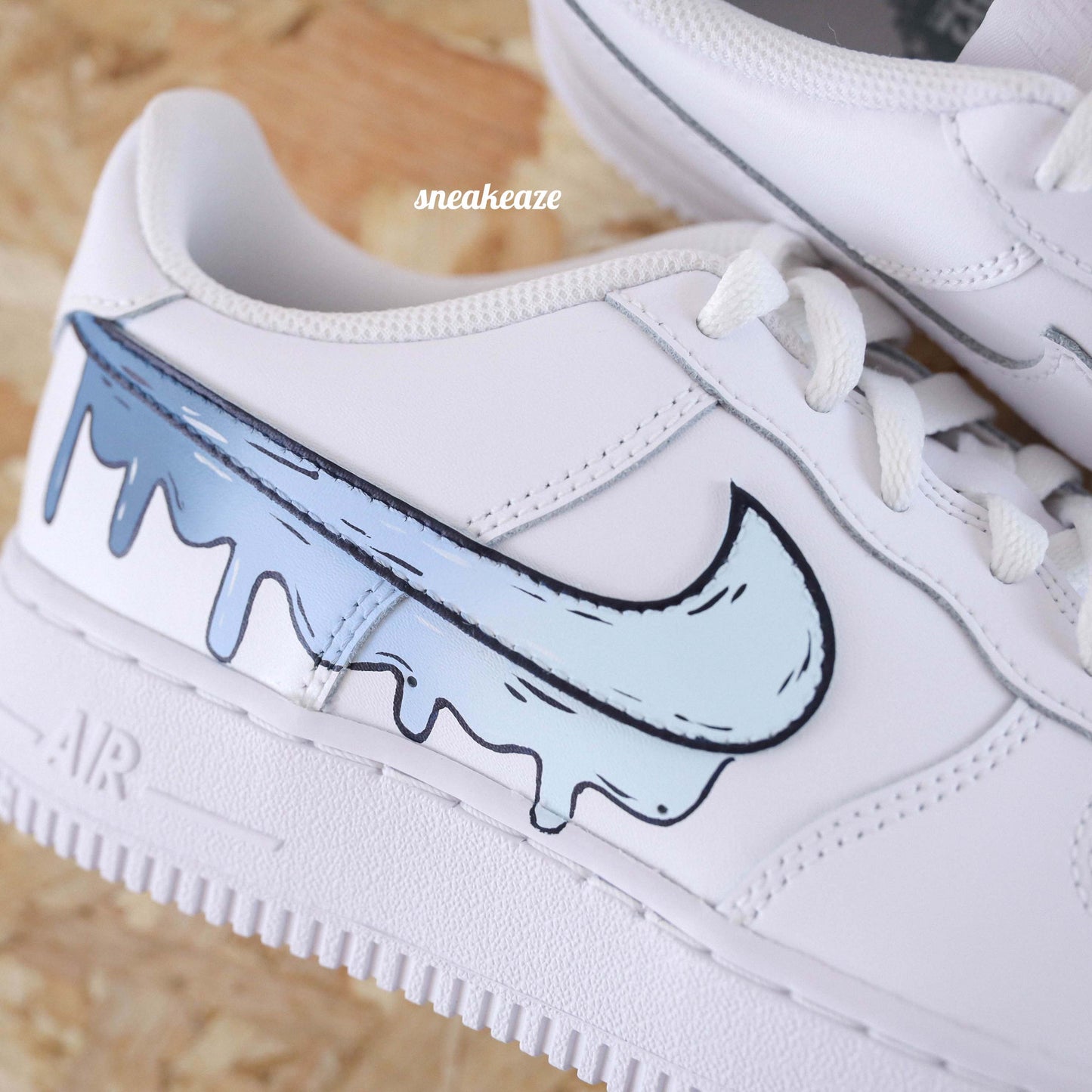 nike air force 1 custom af1 drip cartoon sketch sneakeaze customs sneakers personnalisées