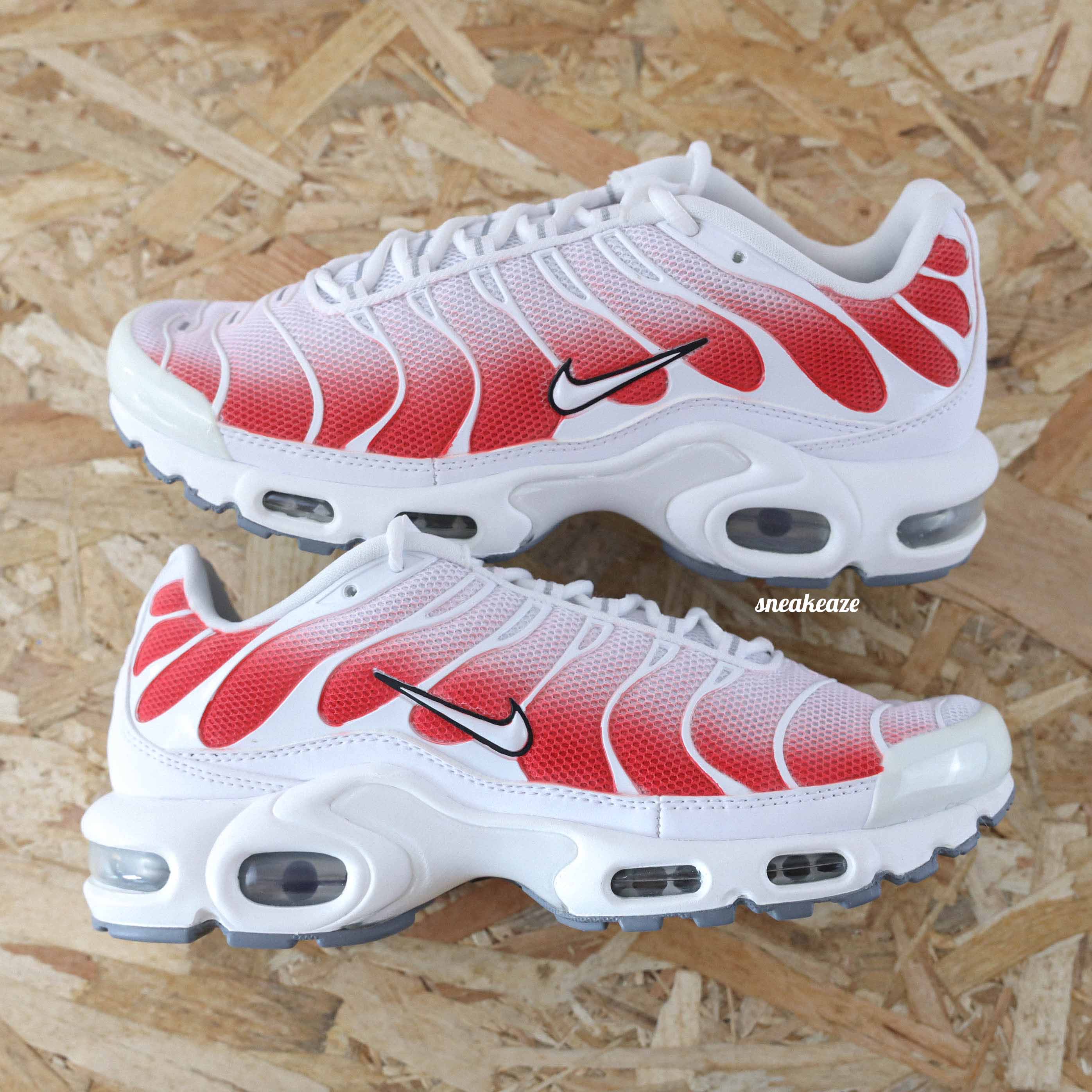 Nike tn blanche rouge Clearance