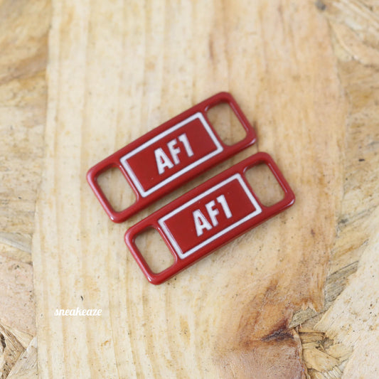 Boucles de lacets pour air force 1 custom rouge phosphorescent - SNEAKEAZE CUSTOMS