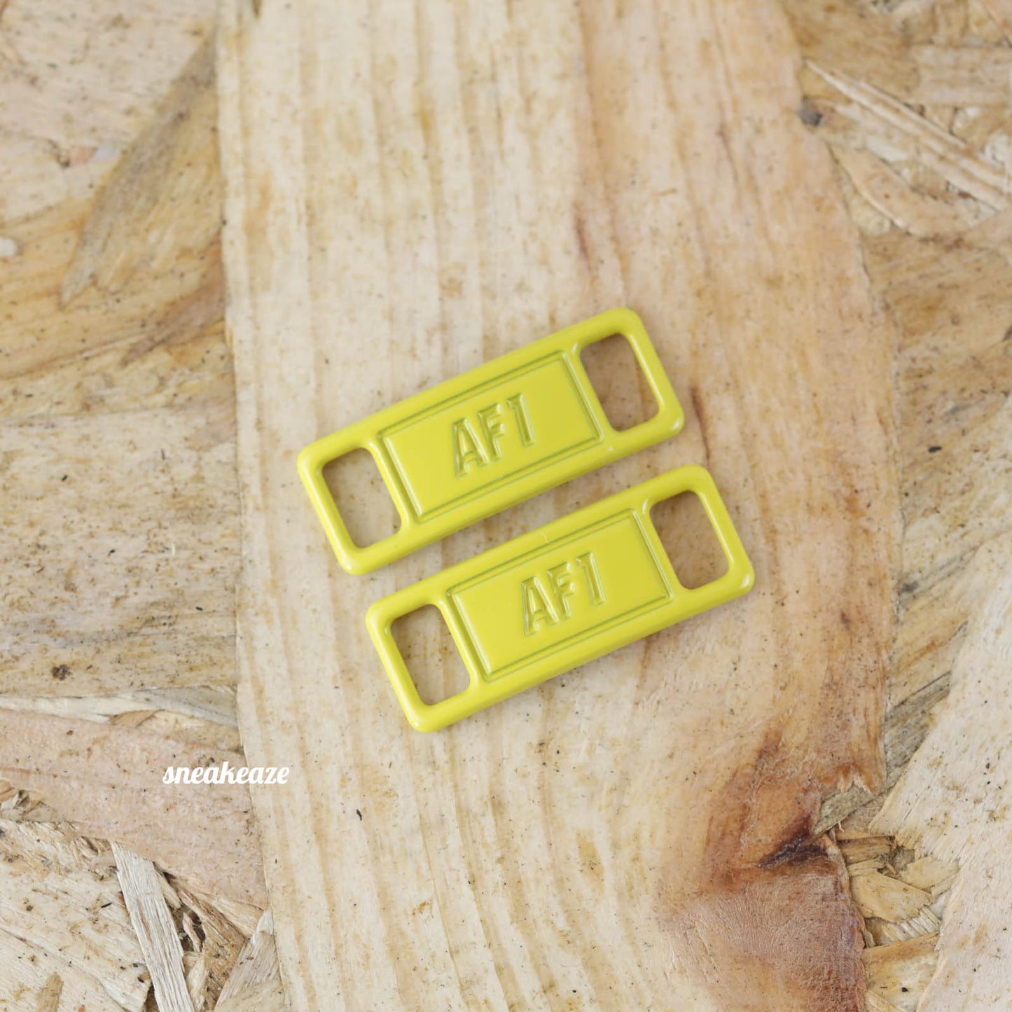 Boucles de lacets jaune ricard pour air force 1 custom - SNEAKEAZE CUSTOMS