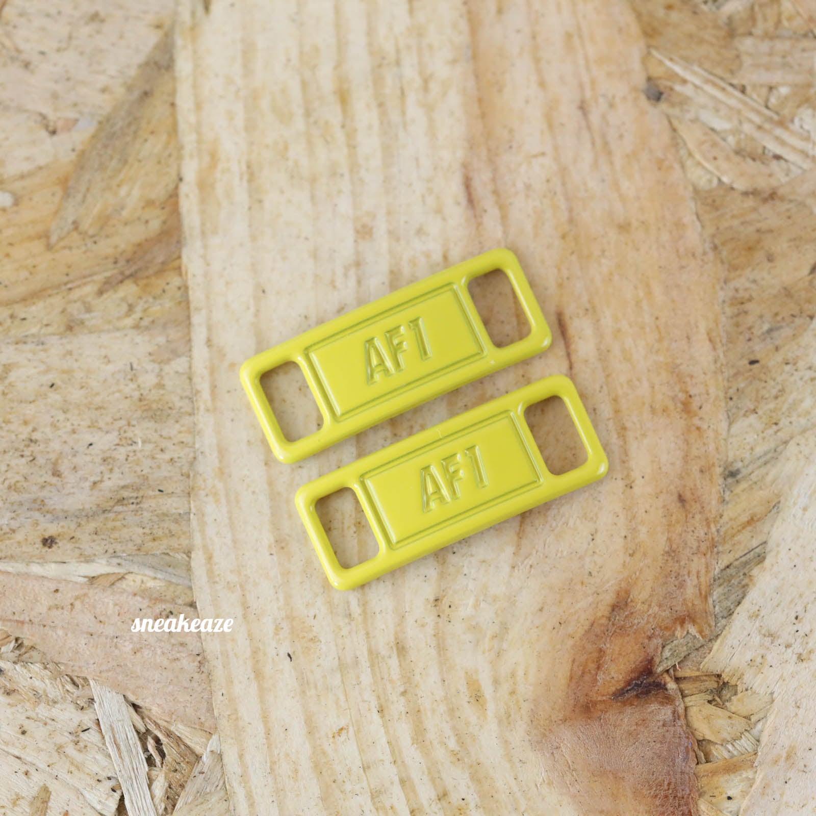 Boucles de lacets jaune ricard pour air force 1 custom - SNEAKEAZE CUSTOMS