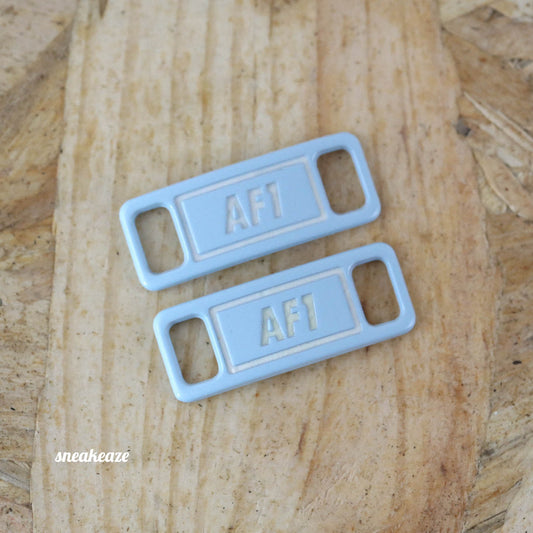Boucles de lacets pour air force 1 custom baby blue pastel phosphorescent - SNEAKEAZE CUSTOMS