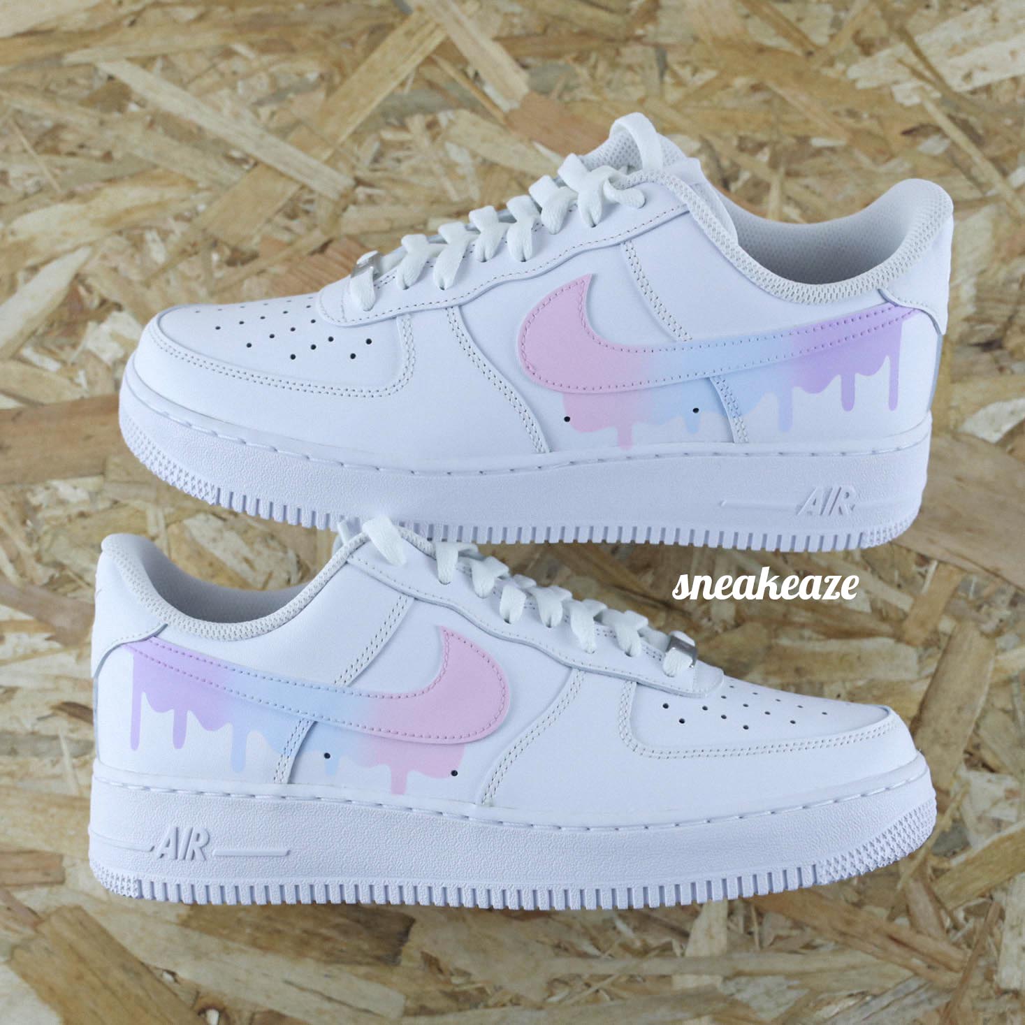 nike air force 1 custom drip licorne pastel sneakers af1 sneakeaze