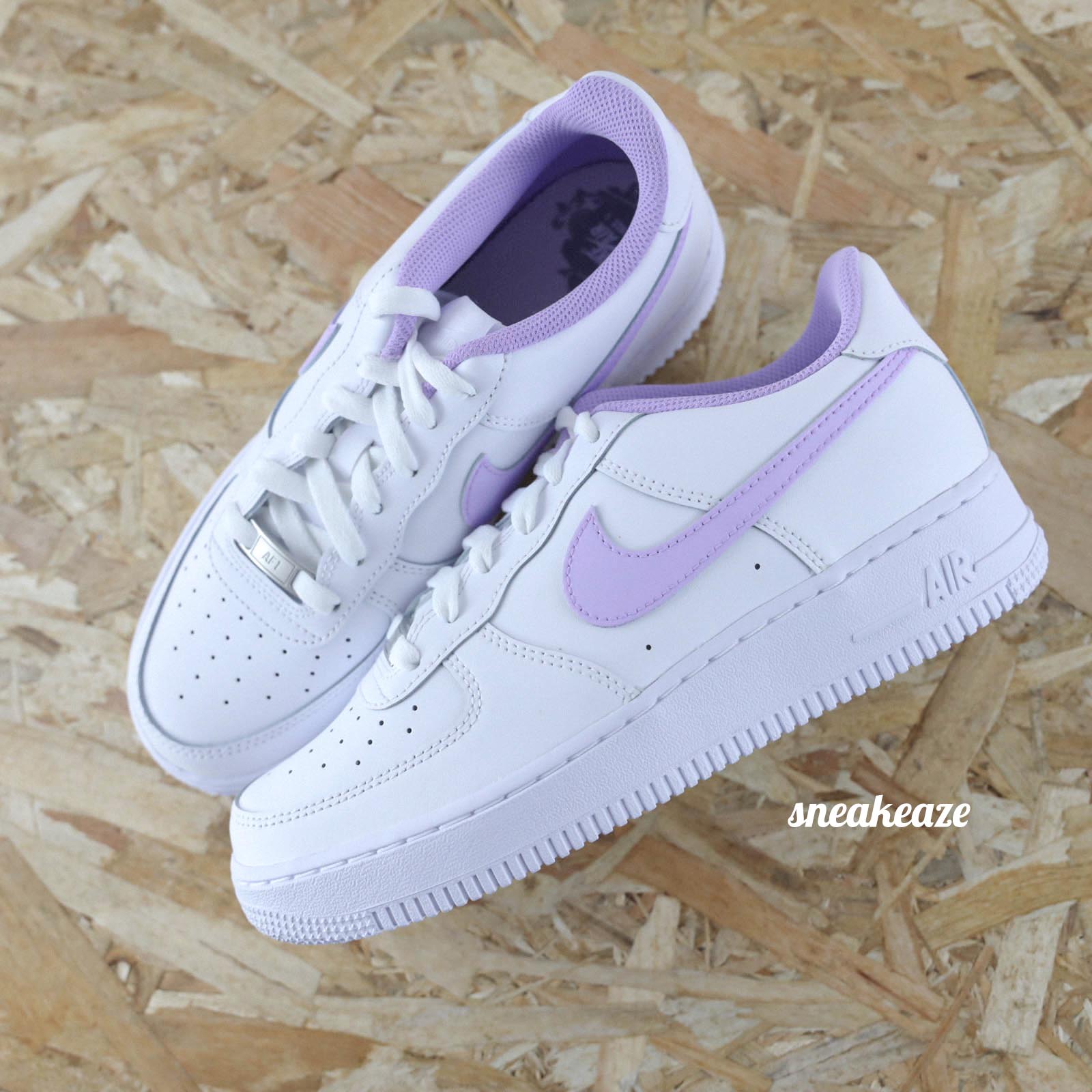 Baskets Nike Air Force Custom- Lila pastel – SNEAKEAZE CUSTOMS