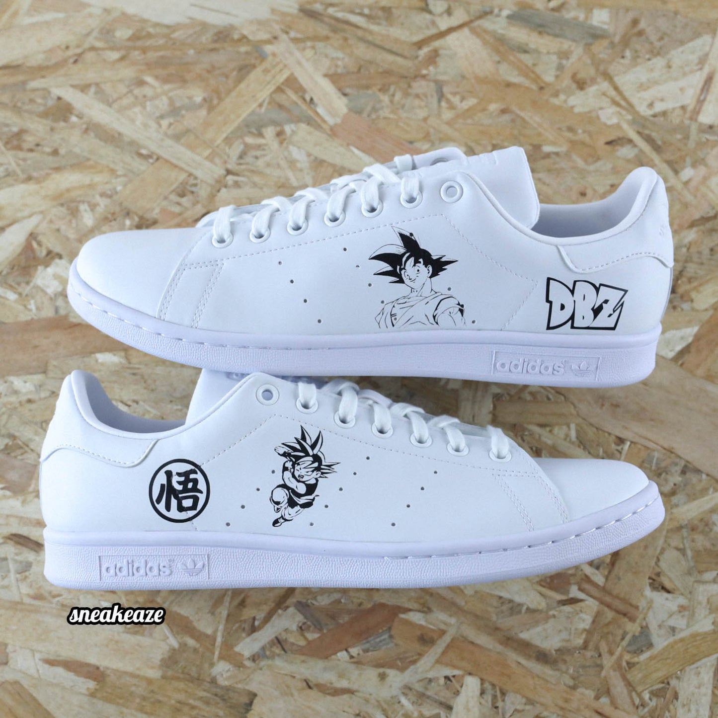 Baskets Adidas stan smith custom dbz dragon ball z goku manga animé japonais sneakeaze customs skz