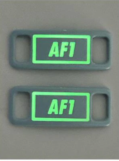 Boucles de lacets pour air force 1 custom baby blue pastel phosphorescent - SNEAKEAZE CUSTOMS