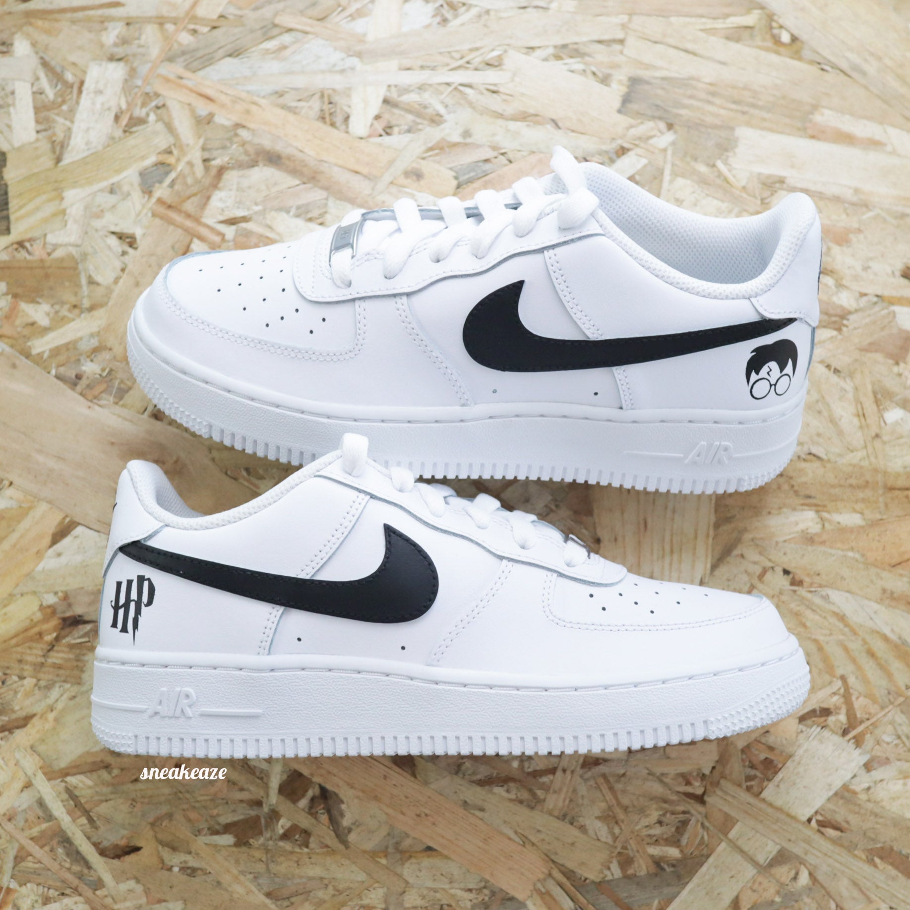 nike air force 1 custom harry potter sorcier poudlard sneakers af1 sneakeaze