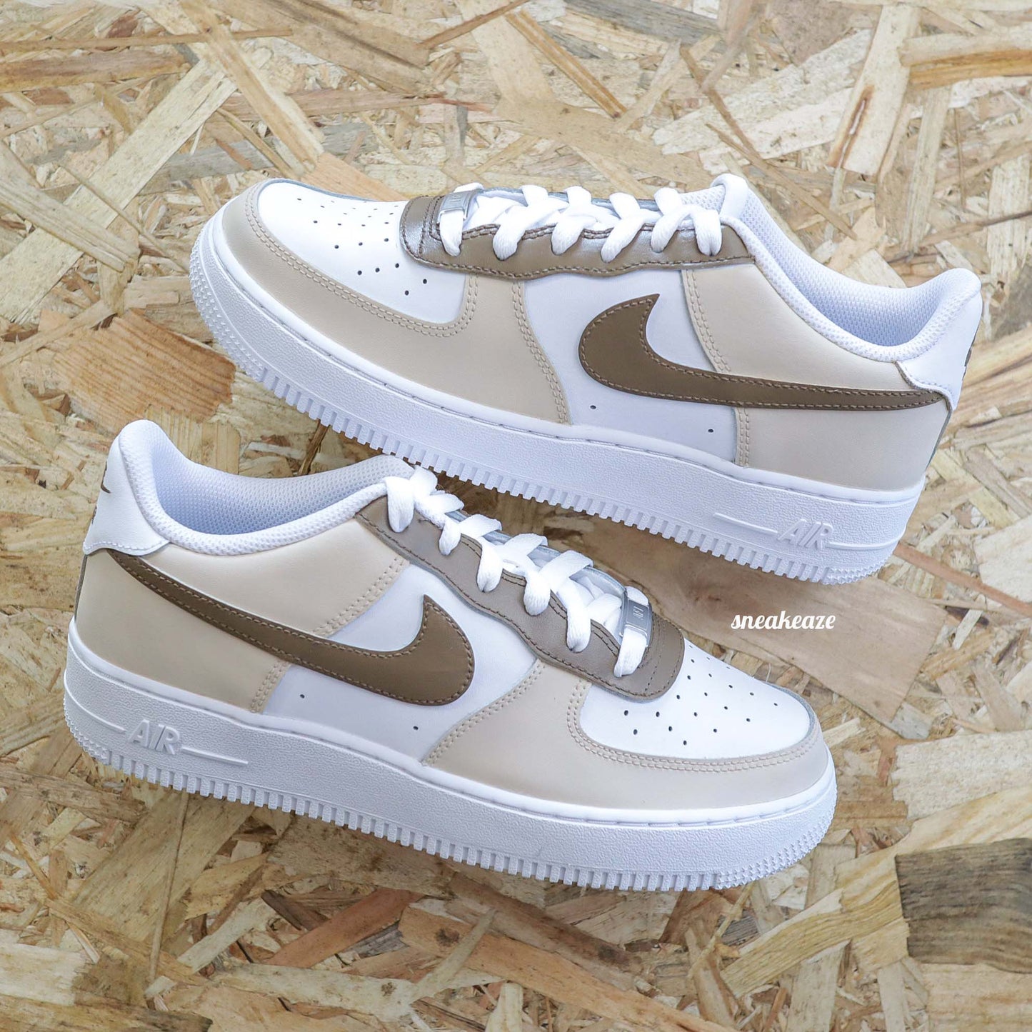Baskets nike air force 1 custom color tones pastel sneakeaze custom skz