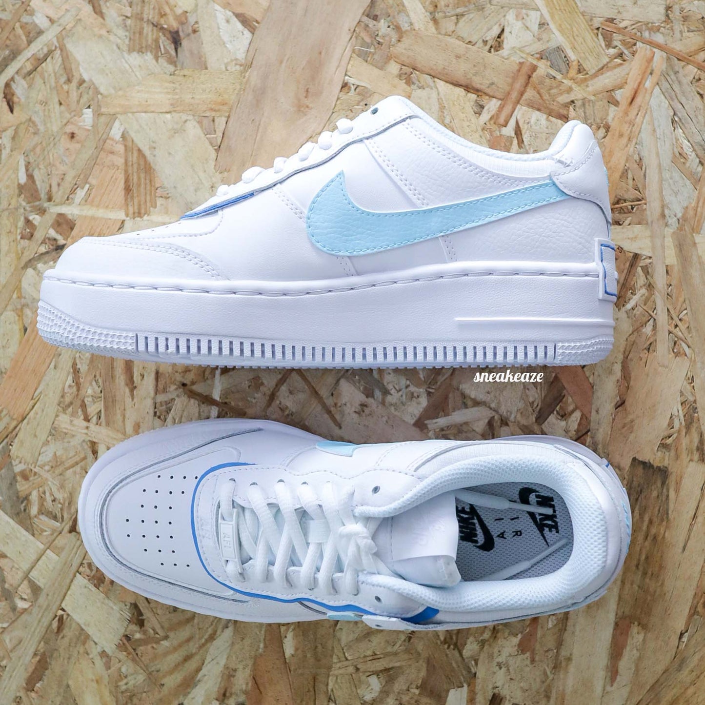 Nike Air Force 1 Shadow Custom - pastel tones - SNEAKEAZE CUSTOMS skz