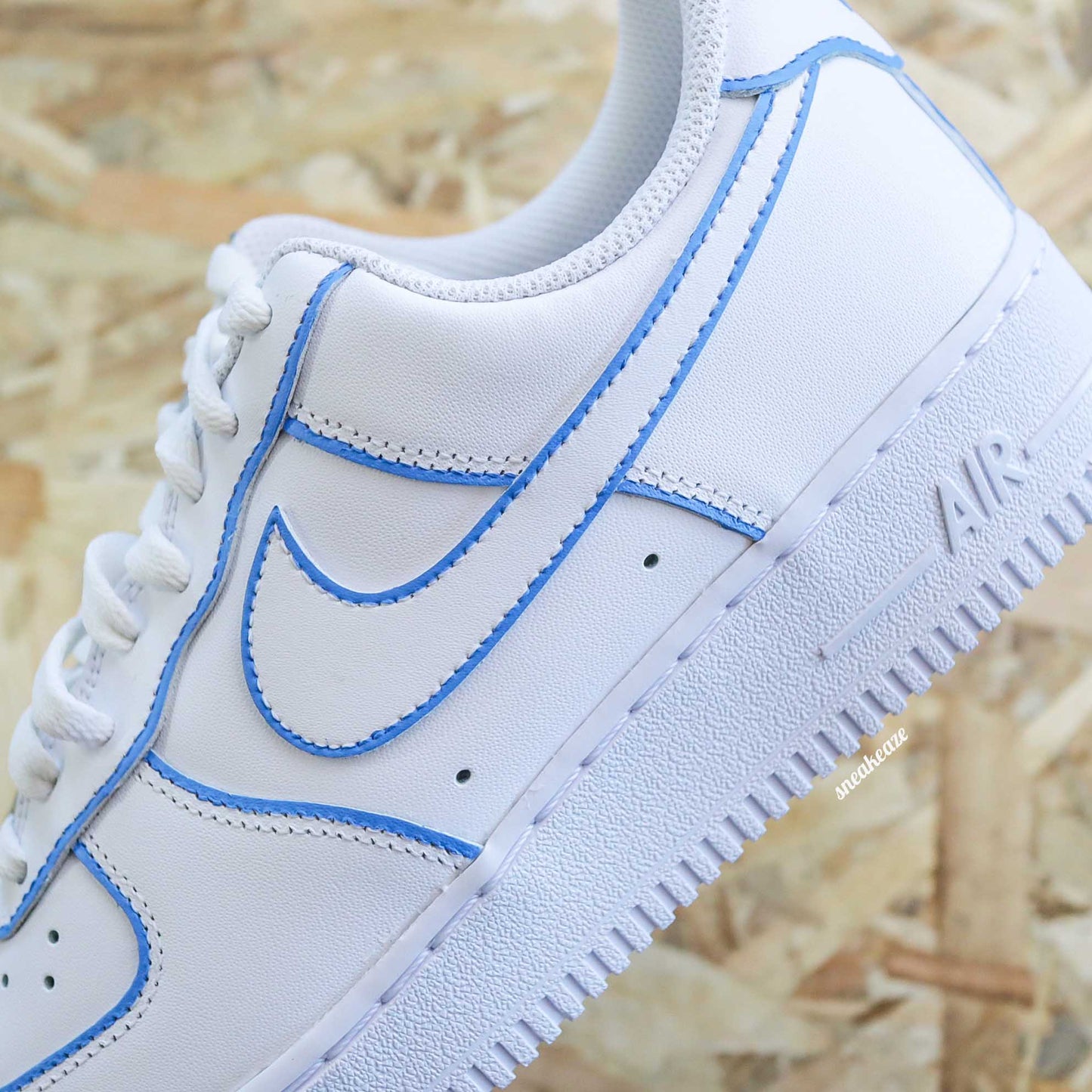 nike air force 1 custom outline bleu sneakers custom air force turquoise pour femme af1 pastel