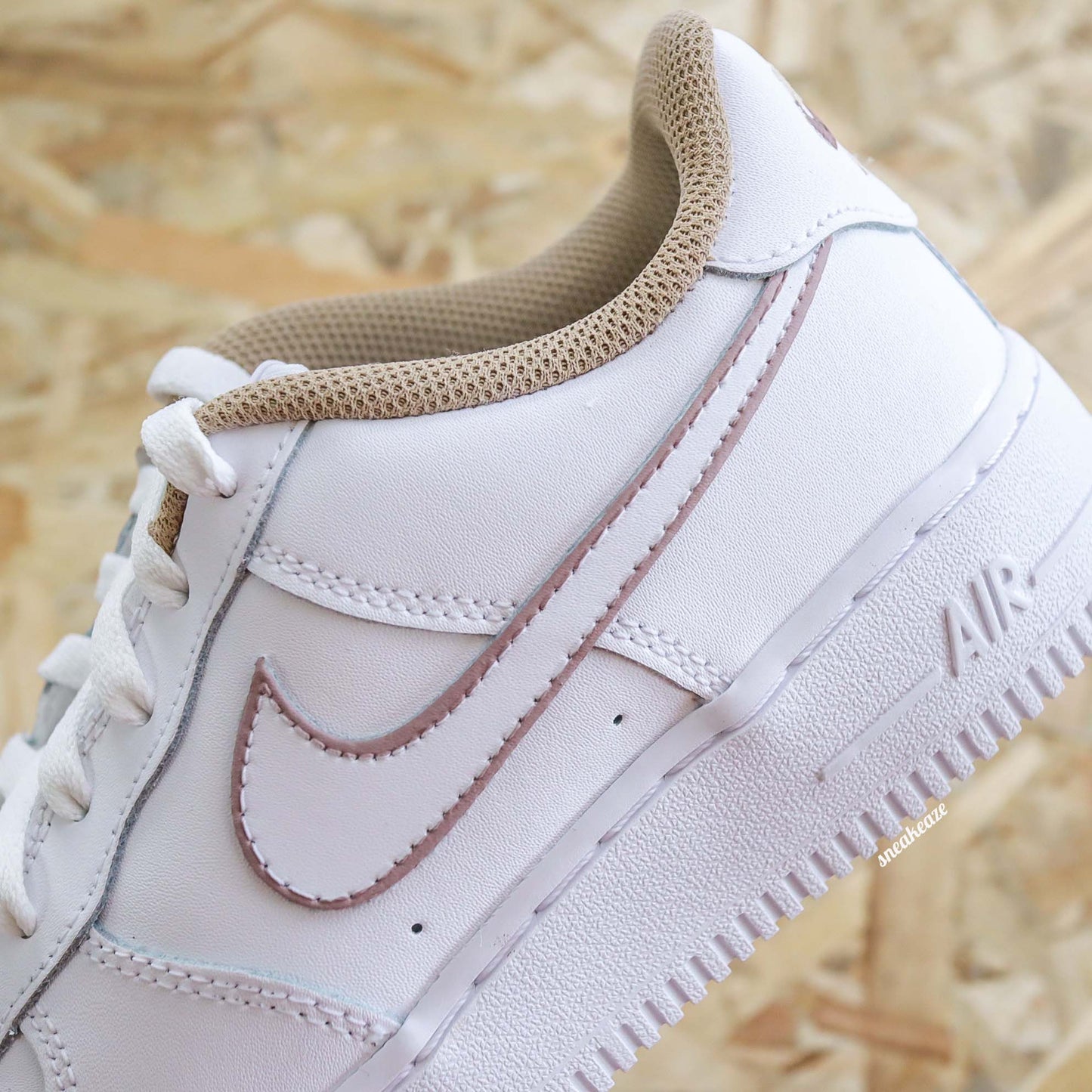 air force 1 custom beige af1 sneakers chocolat erath tones
