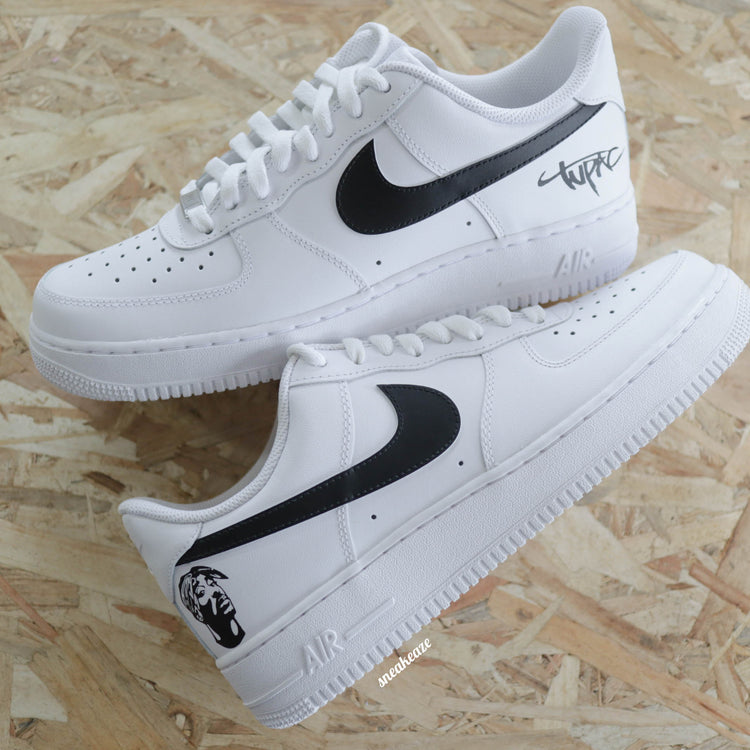 nike air force 1 custom tupac shakur rap af1 sneakers sneakeaze