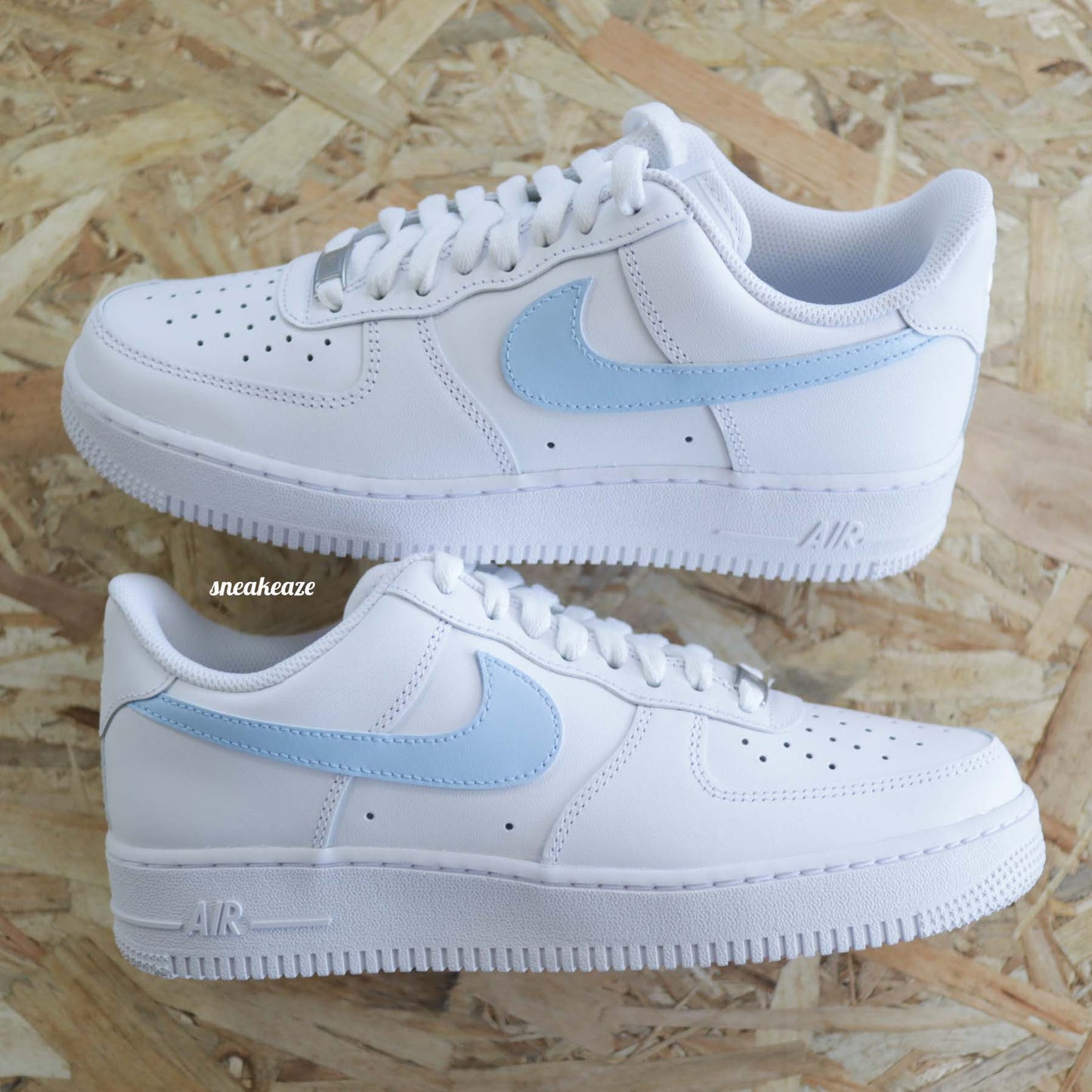 Nike Air Force 1 custom university blue unc blue pastel - Sneakeaze Customs SKZ