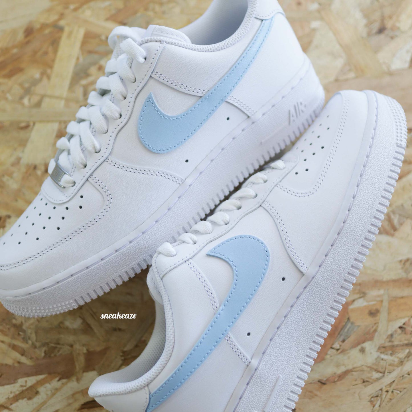 Nike Air Force 1 custom university blue unc blue pastel - Sneakeaze Customs SKZ