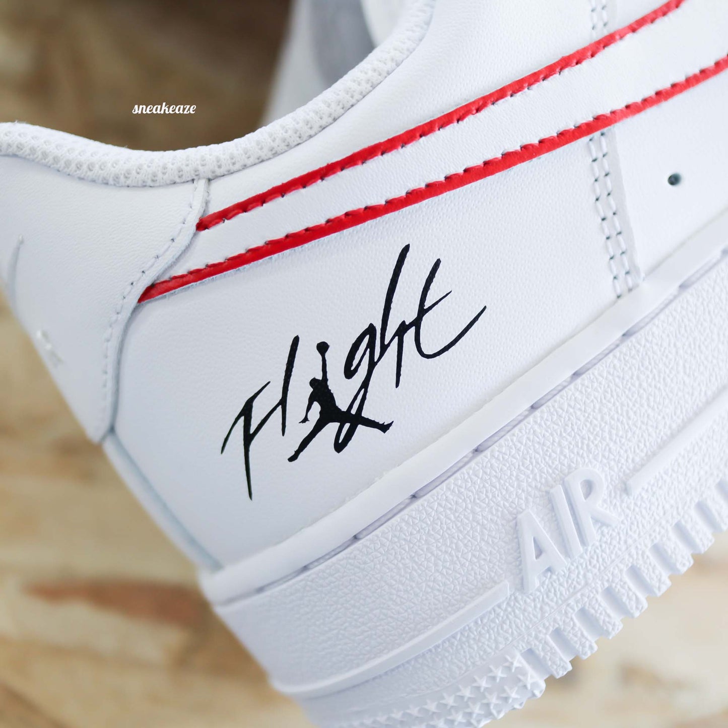 Baskets Nike air force 1 custom michael Jordan basketball 23 sneakeaze customs skz